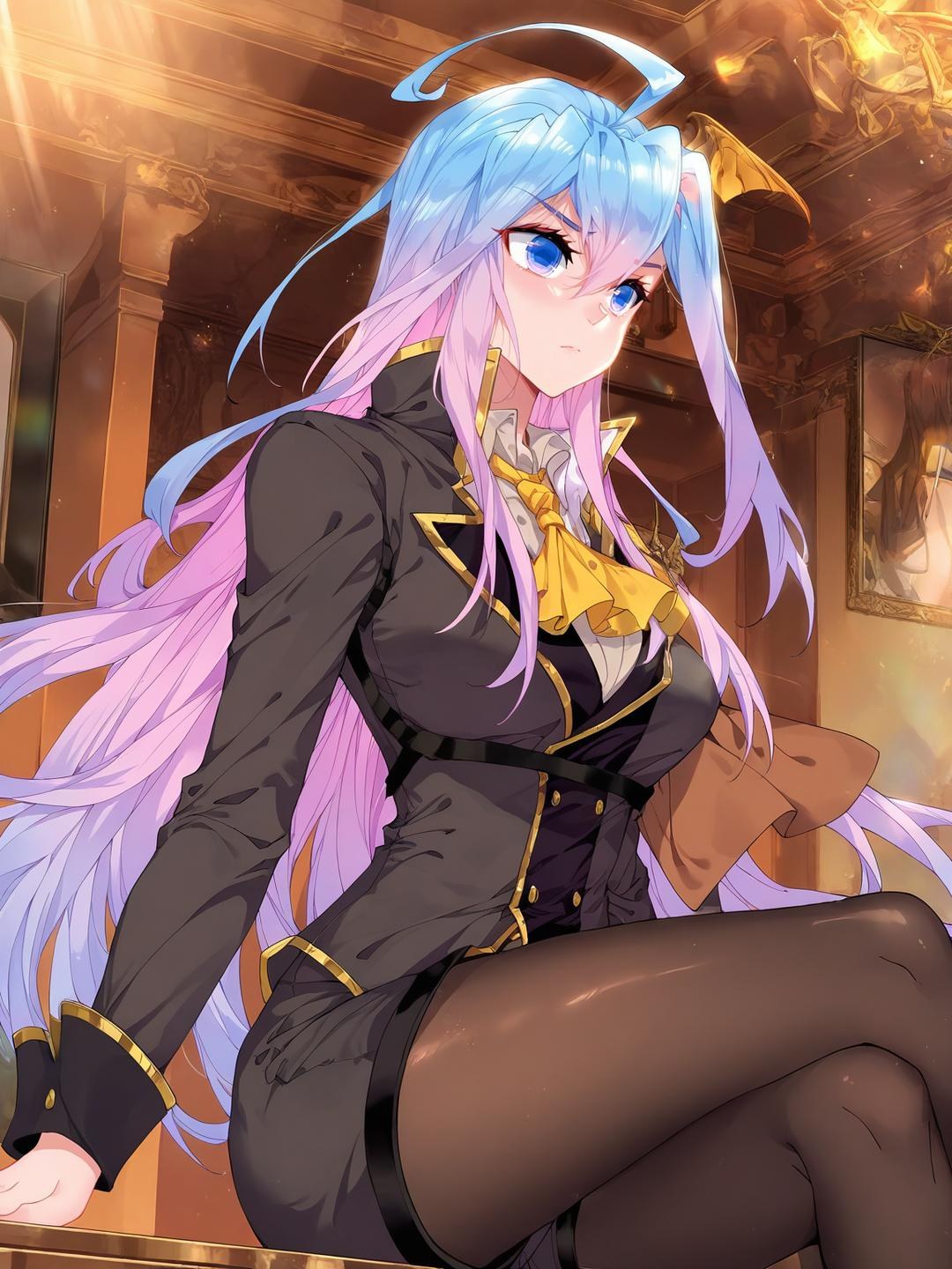 AI Generated Anime Girl - 王秋儿：黑丝私房床拍露穴 132P