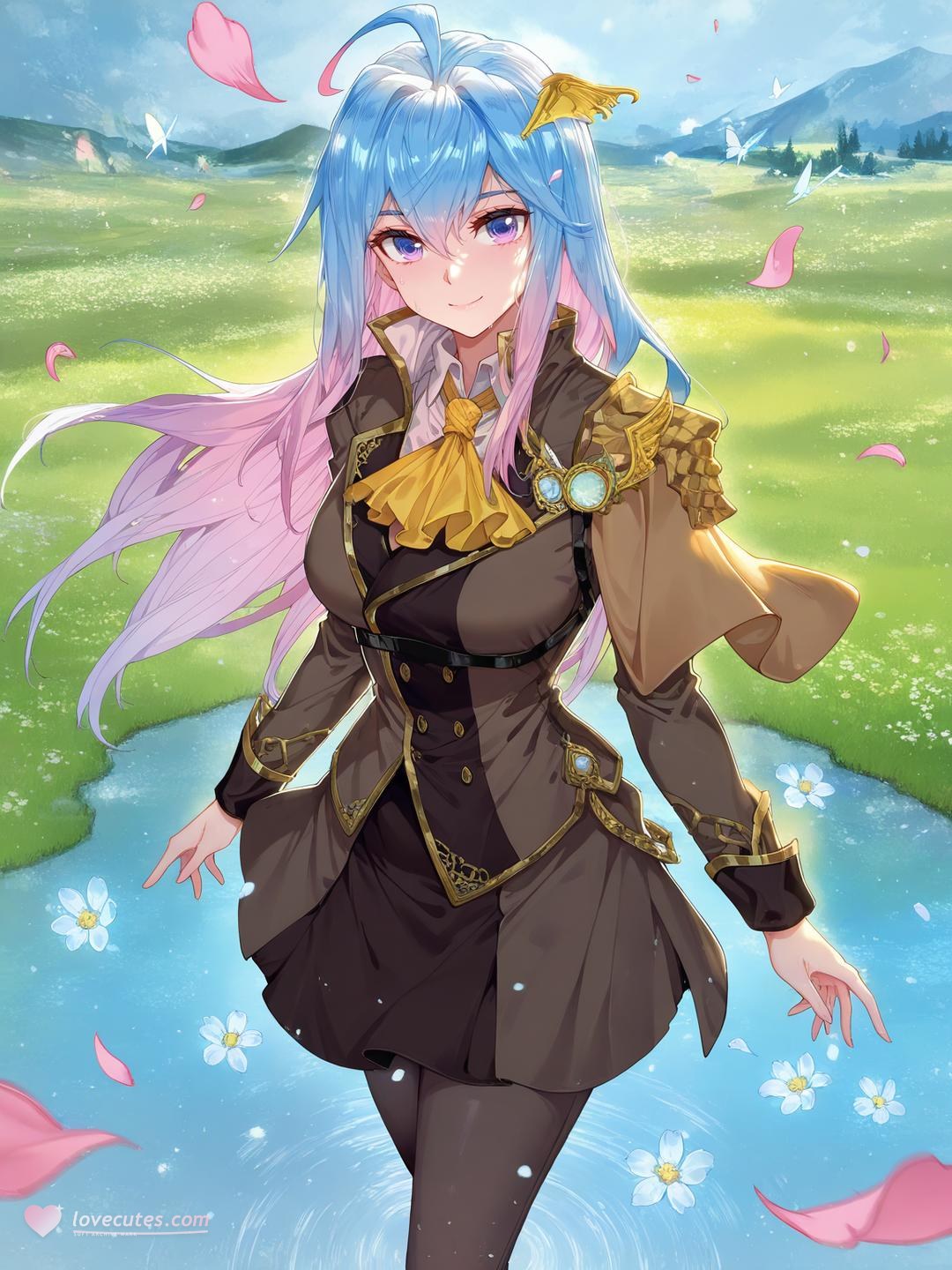 AI Generated Anime Girl - 王秋儿：黑丝私房床拍露穴 132P