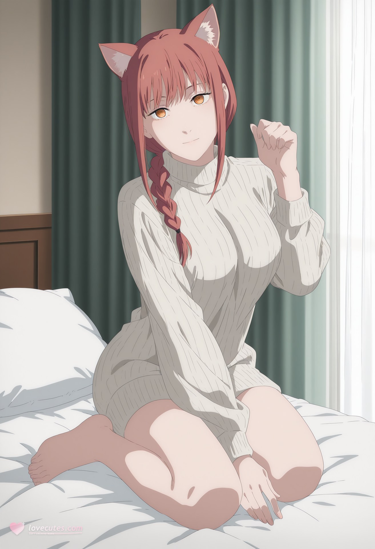 AI Generated Anime Girl - 电锯人 玛奇玛：泳装办公室露穴 48P