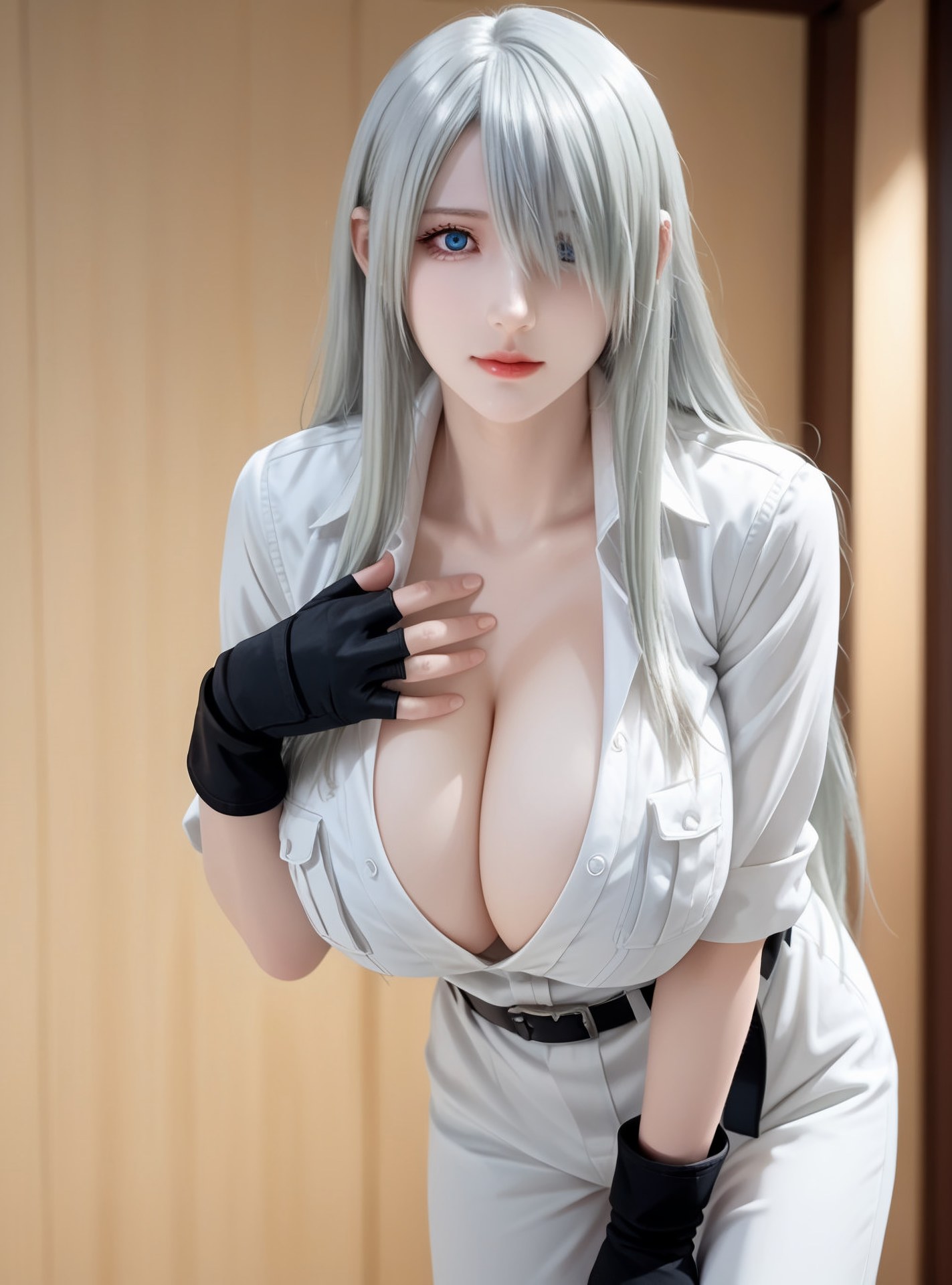 AI Generated Anime Girl - 白血球：紧身衣私房露穴 89P