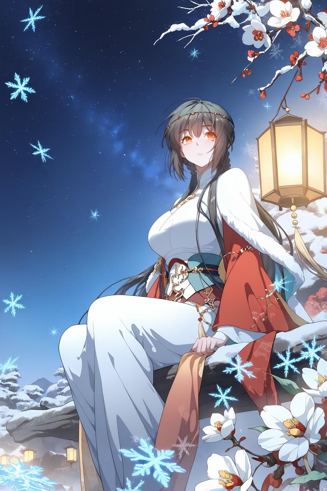 AI Generated Anime Girl - 秋无际：ถ่ายบนเตียงในชุดถุงน่องดำ โชว์จุดซ่อนเร้น 112P