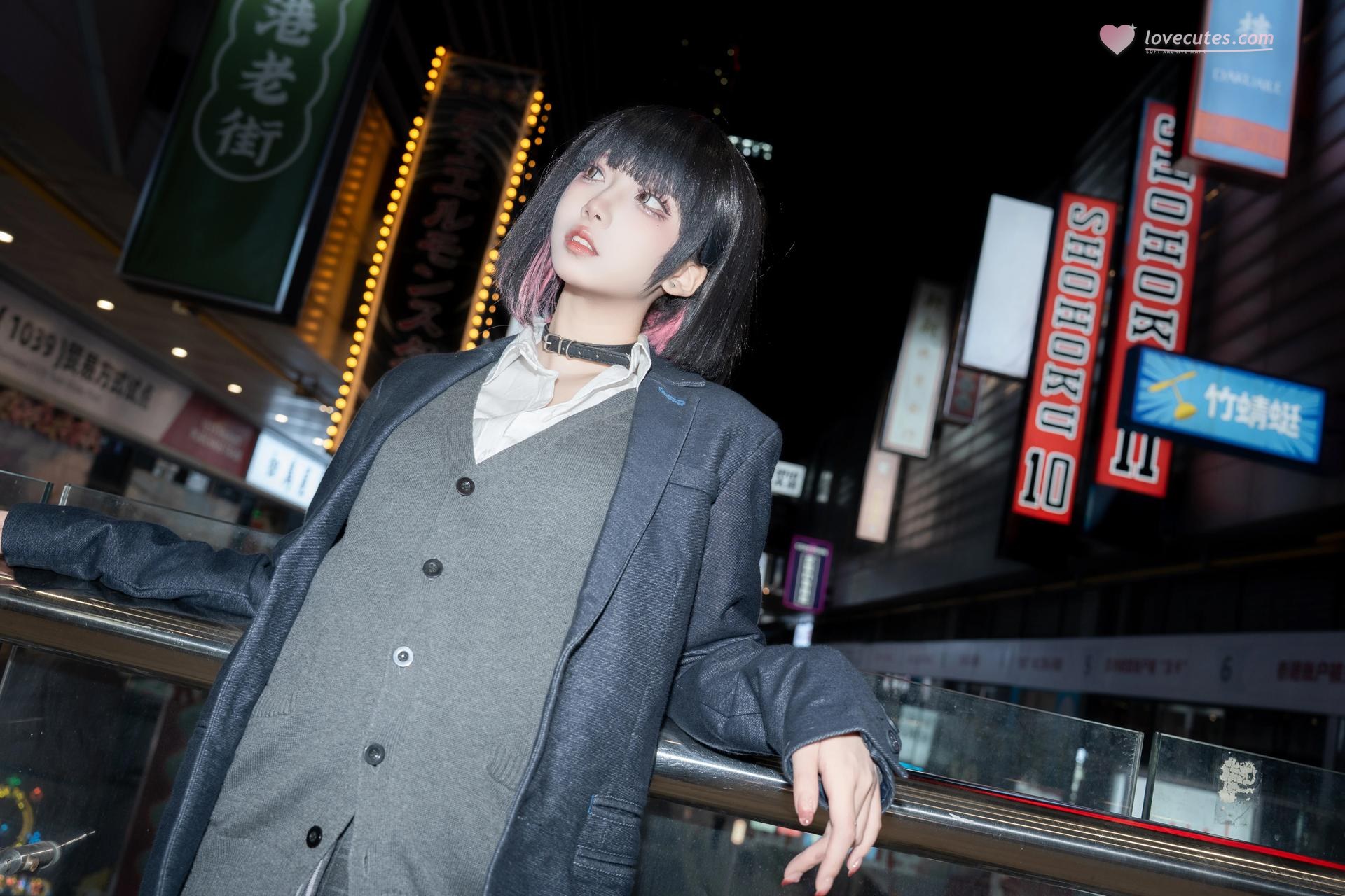 [写真] 纸悦Etsu_ko - 请多关照：夜街JK校服黑丝美腿 45P