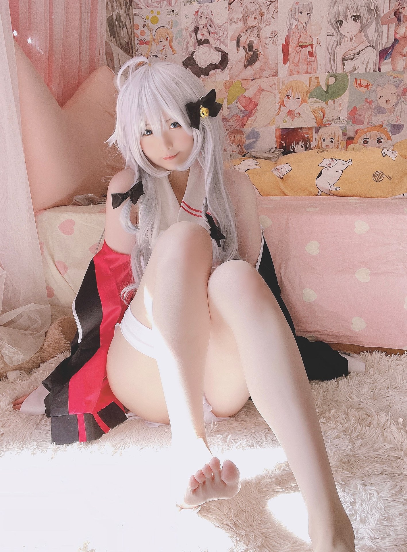[cosplay] 习呆呆 - 神乐七奈：白发露点大尺度还原 26P