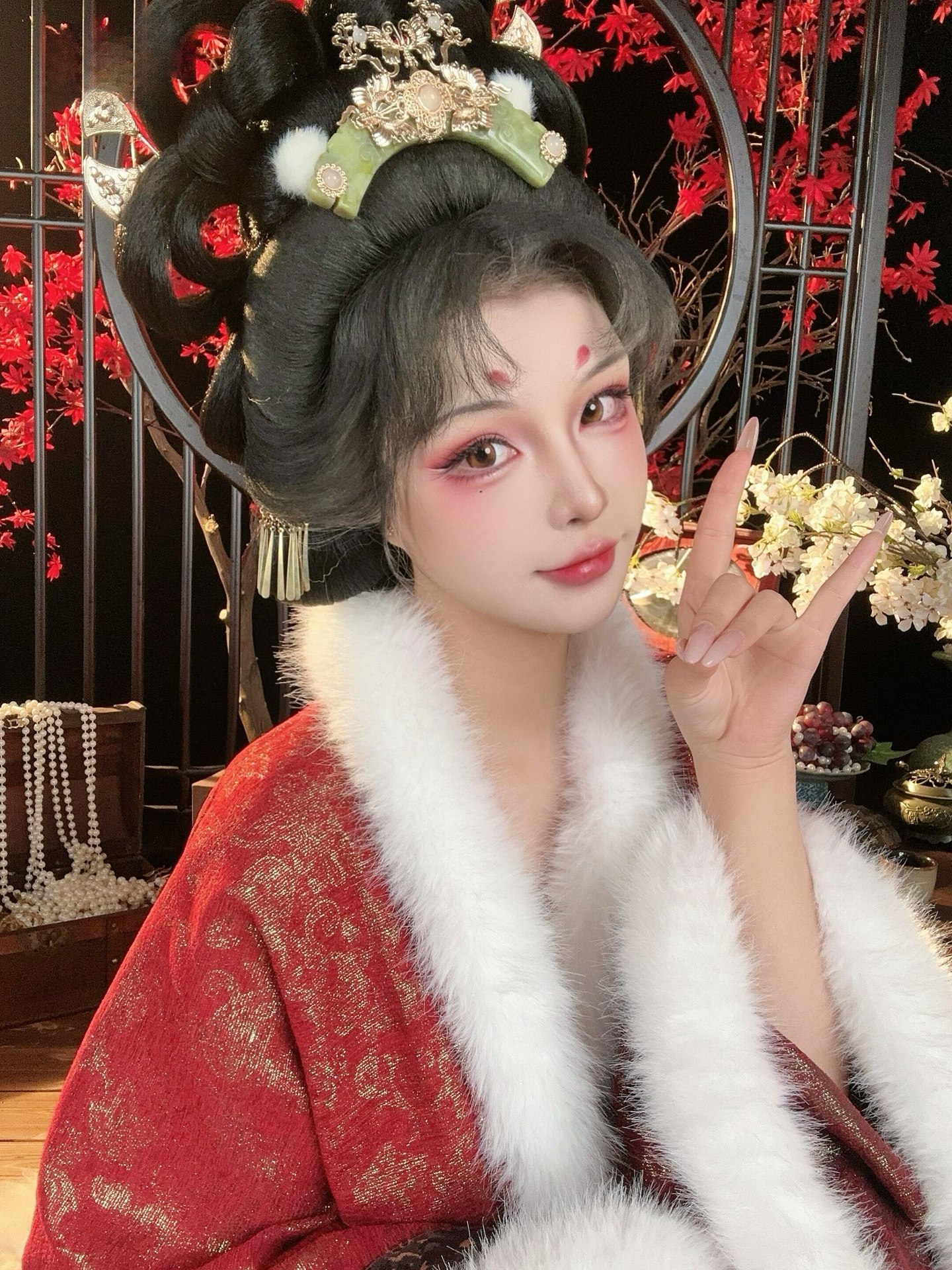 [코스프레] yuuhui玉汇 - 妲己Daji the Fox：붉은 고풍 여우 요괴 대범한 연출 42P