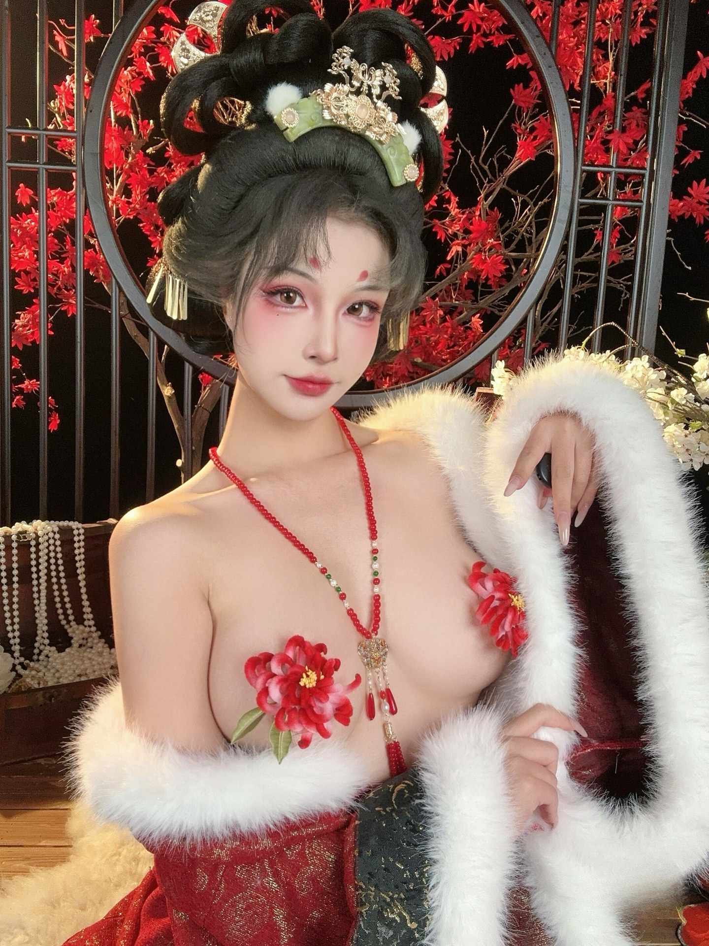 [코스프레] yuuhui玉汇 - 妲己Daji the Fox：붉은 고풍 여우 요괴 대범한 연출 42P