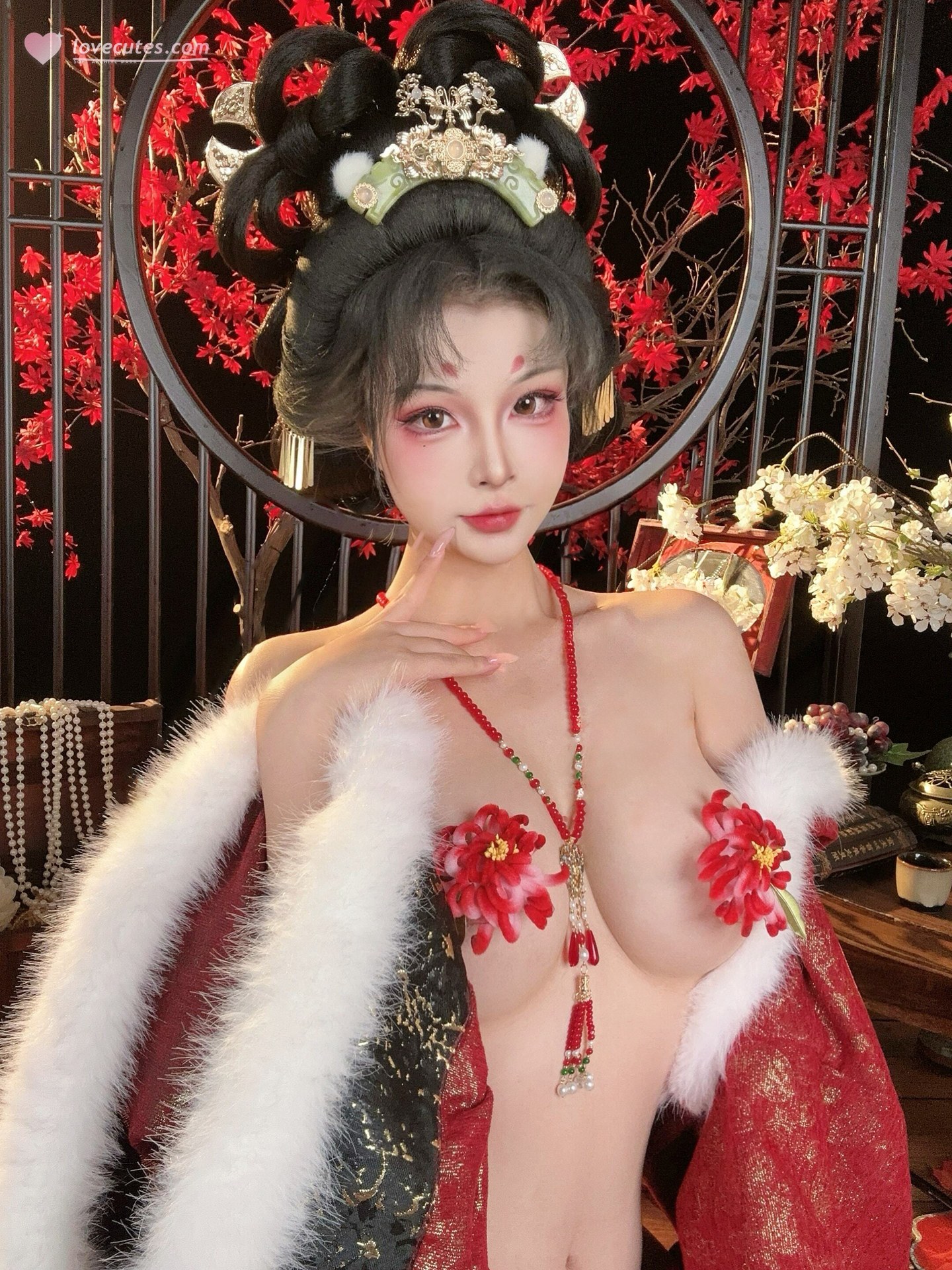 [코스프레] yuuhui玉汇 - 妲己Daji the Fox：붉은 고풍 여우 요괴 대범한 연출 42P