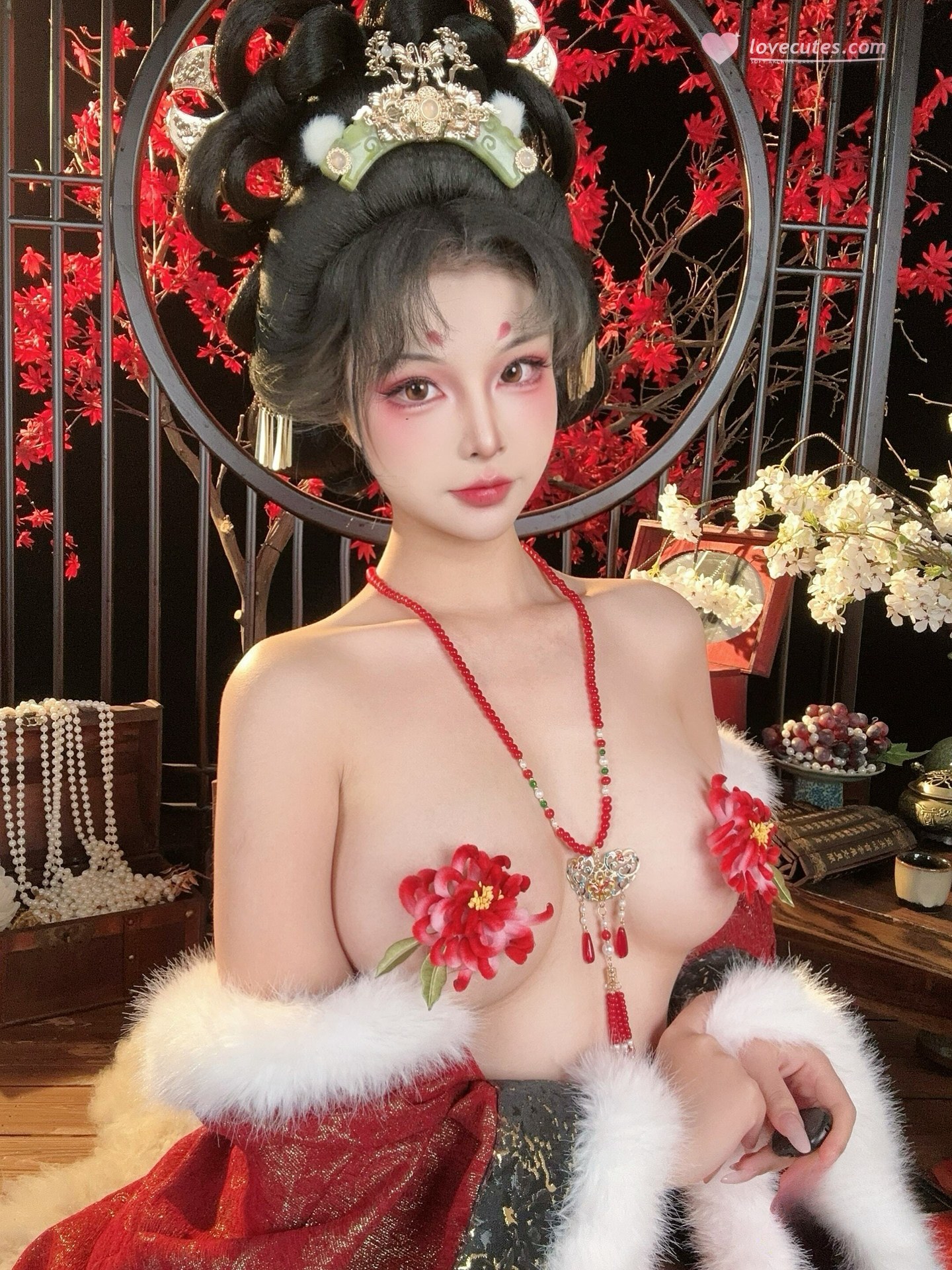 [코스프레] yuuhui玉汇 - 妲己Daji the Fox：붉은 고풍 여우 요괴 대범한 연출 42P