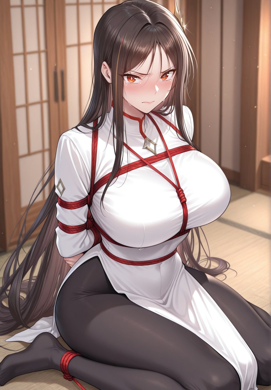 AI Generated Anime Girl - 金木兰：白丝床拍露穴 121P