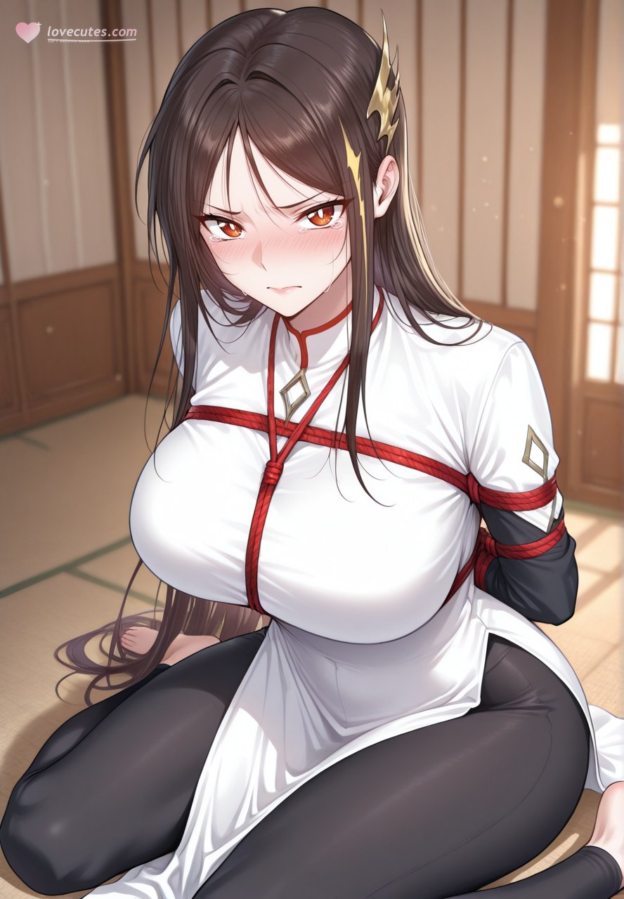 AI Generated Anime Girl - 金木兰：白丝床拍露穴 121P