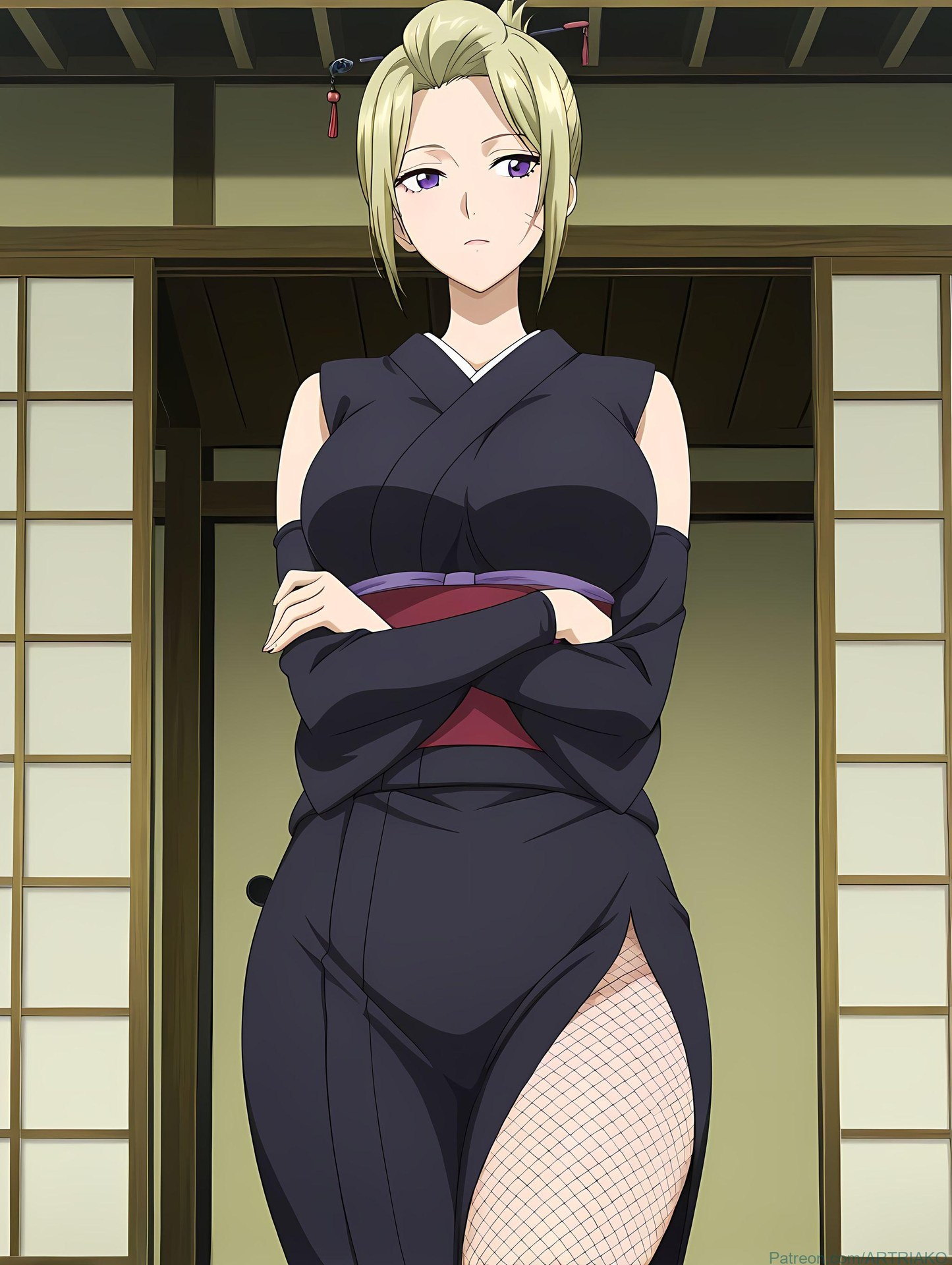 AI Generated Anime Girl - 银魂 月咏：紧身衣私房露穴 140P