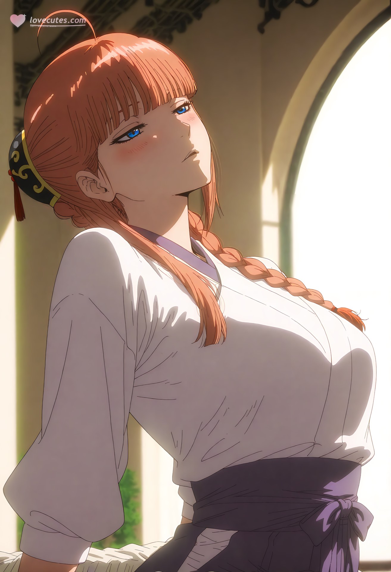 AI Generated Anime Girl - 银魂 江华：紧身衣私房露穴 44P