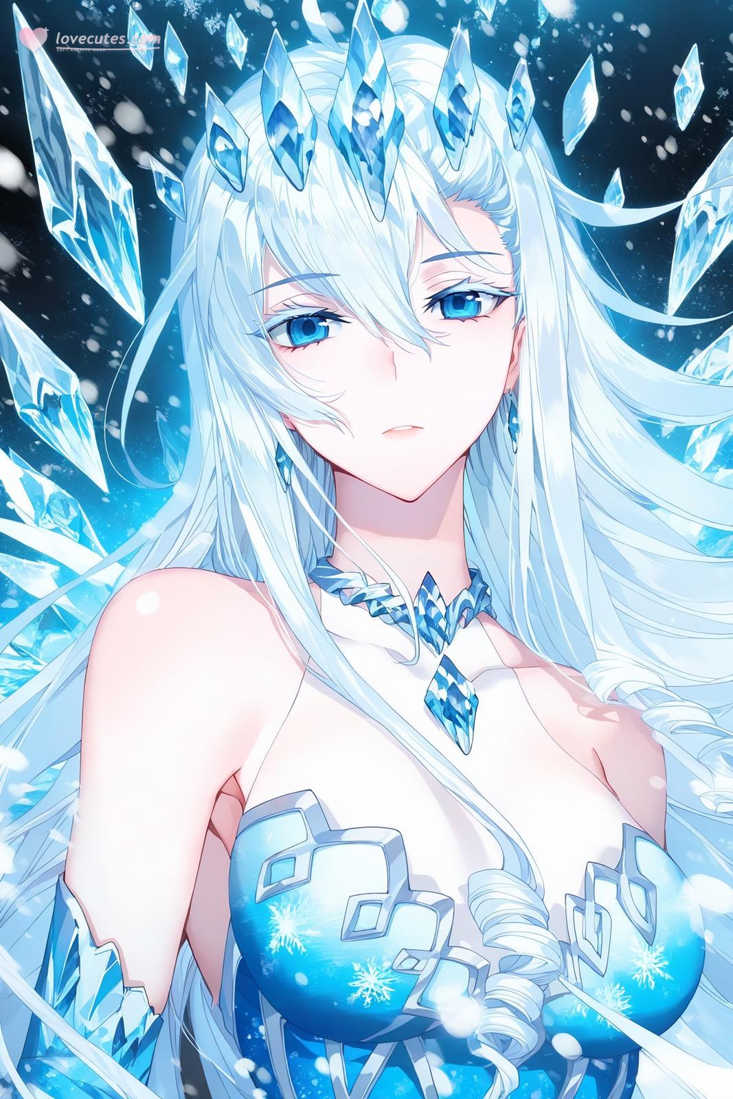 AI Generated Anime Girl - 雪帝：白丝床拍露穴 112P