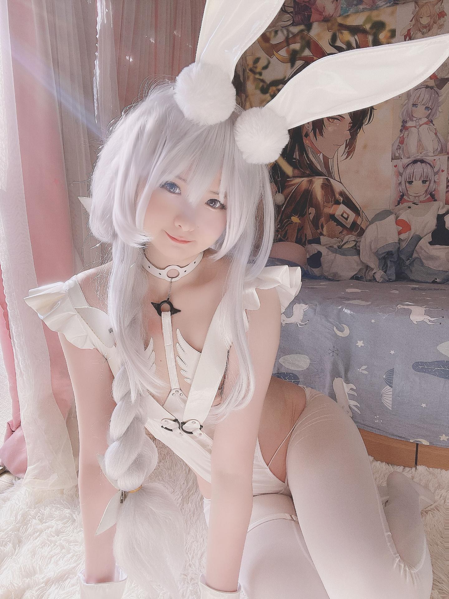 [cosplay] 习呆呆 - 恶毒兔女郎：白丝露点还原 25P1V
