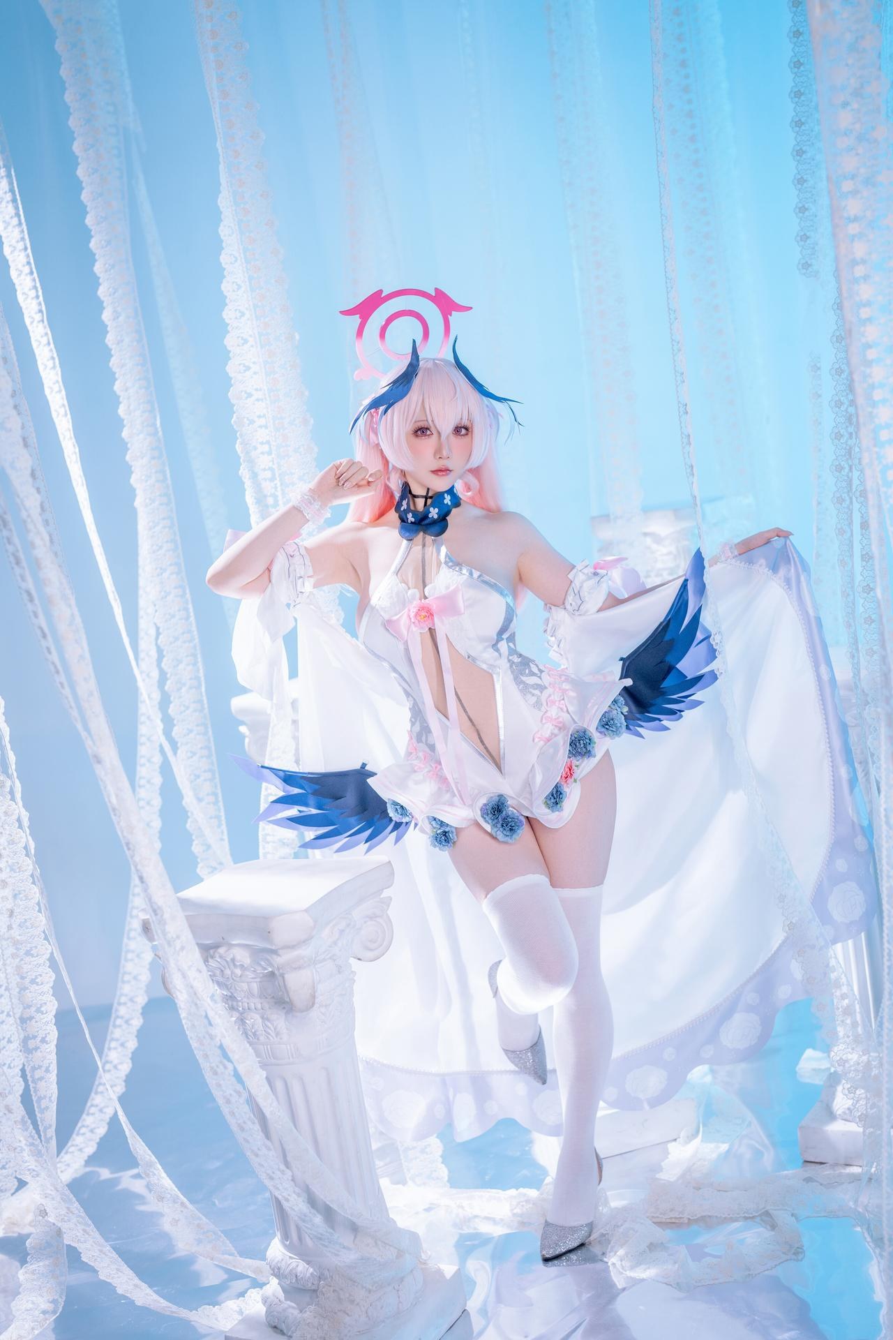 [cosplay] 星之迟迟Hoshilily - 蔚蓝档案 下江小春：修女制服白丝 47P