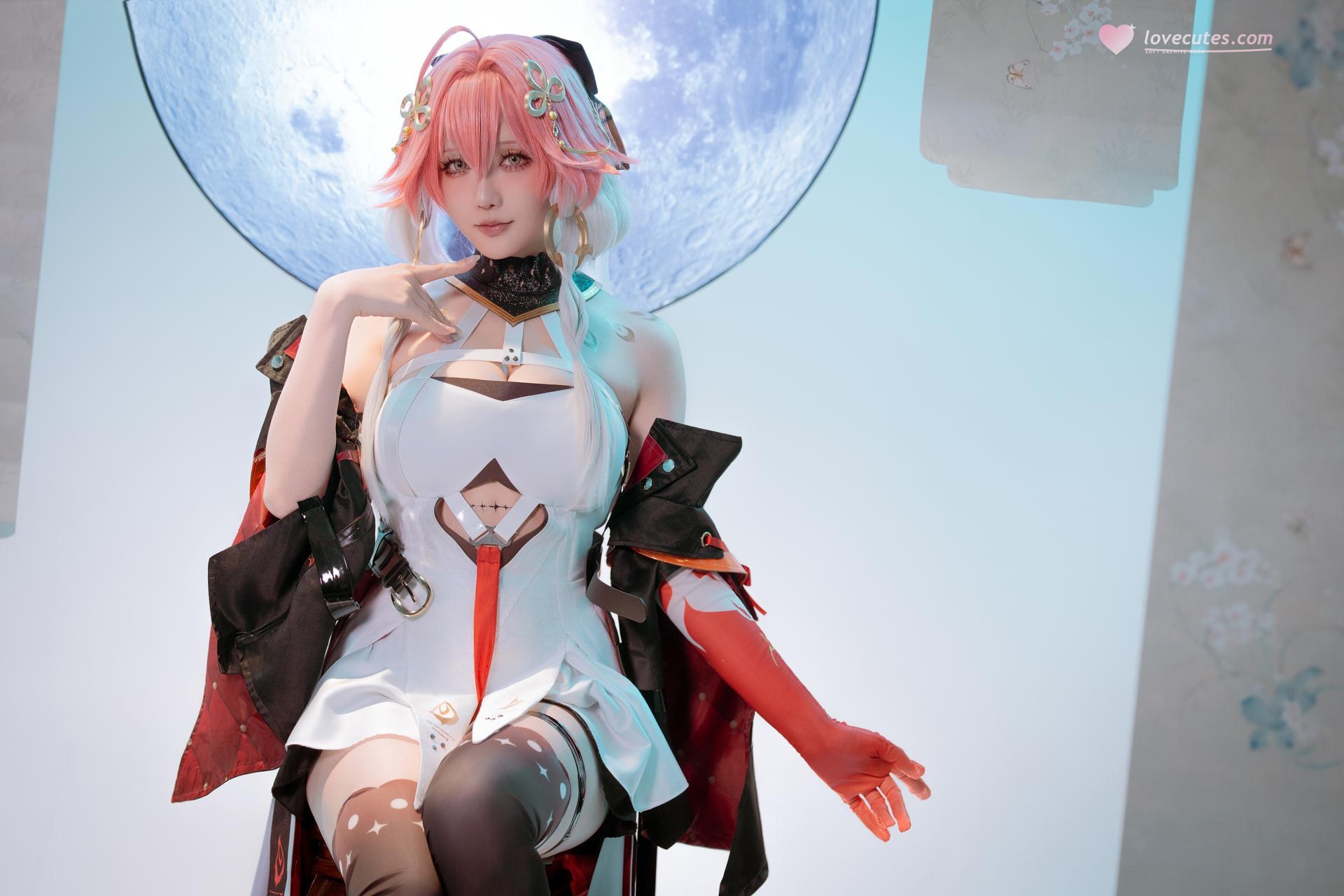 [cosplay] 星之迟迟Hoshilily - 鸣潮 长离：黑金礼装美腿还原 24P
