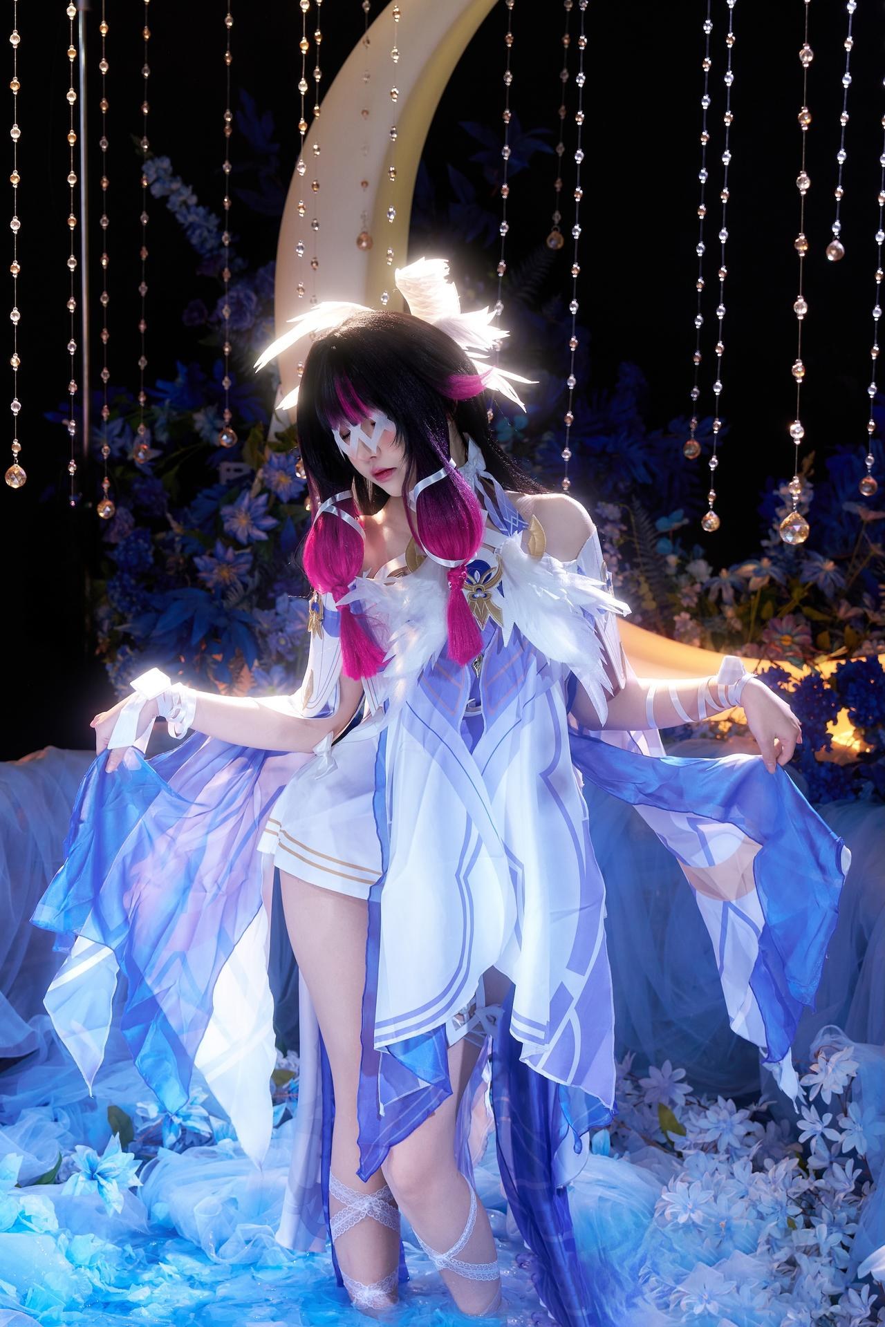 [cosplay] 阿薰kaOri - 原神 哥伦比娅：白发蕾丝礼装角色还原 148P63G