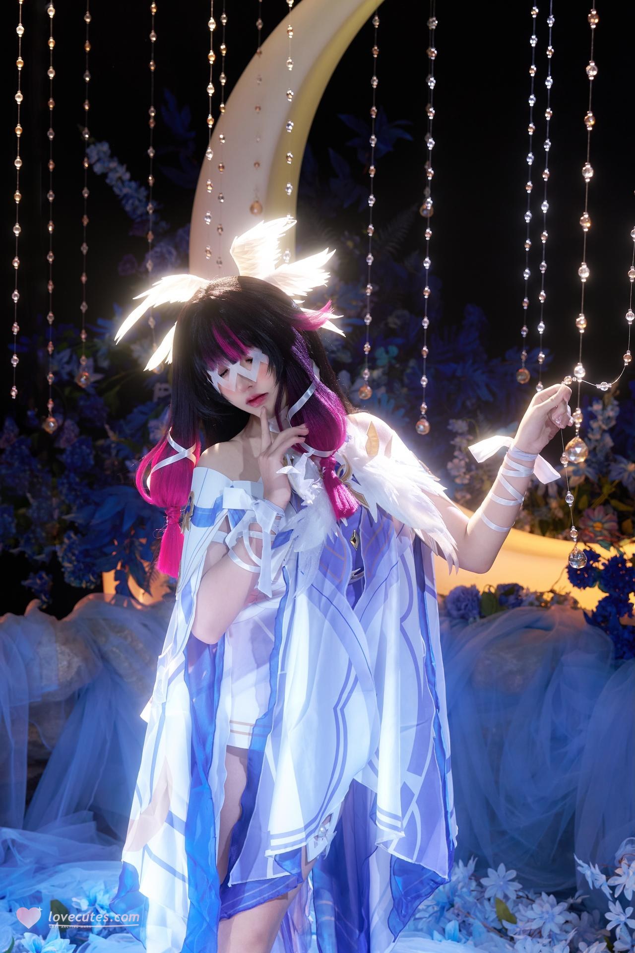[cosplay] 阿薰kaOri - 原神 哥伦比娅：白发蕾丝礼装角色还原 148P63G