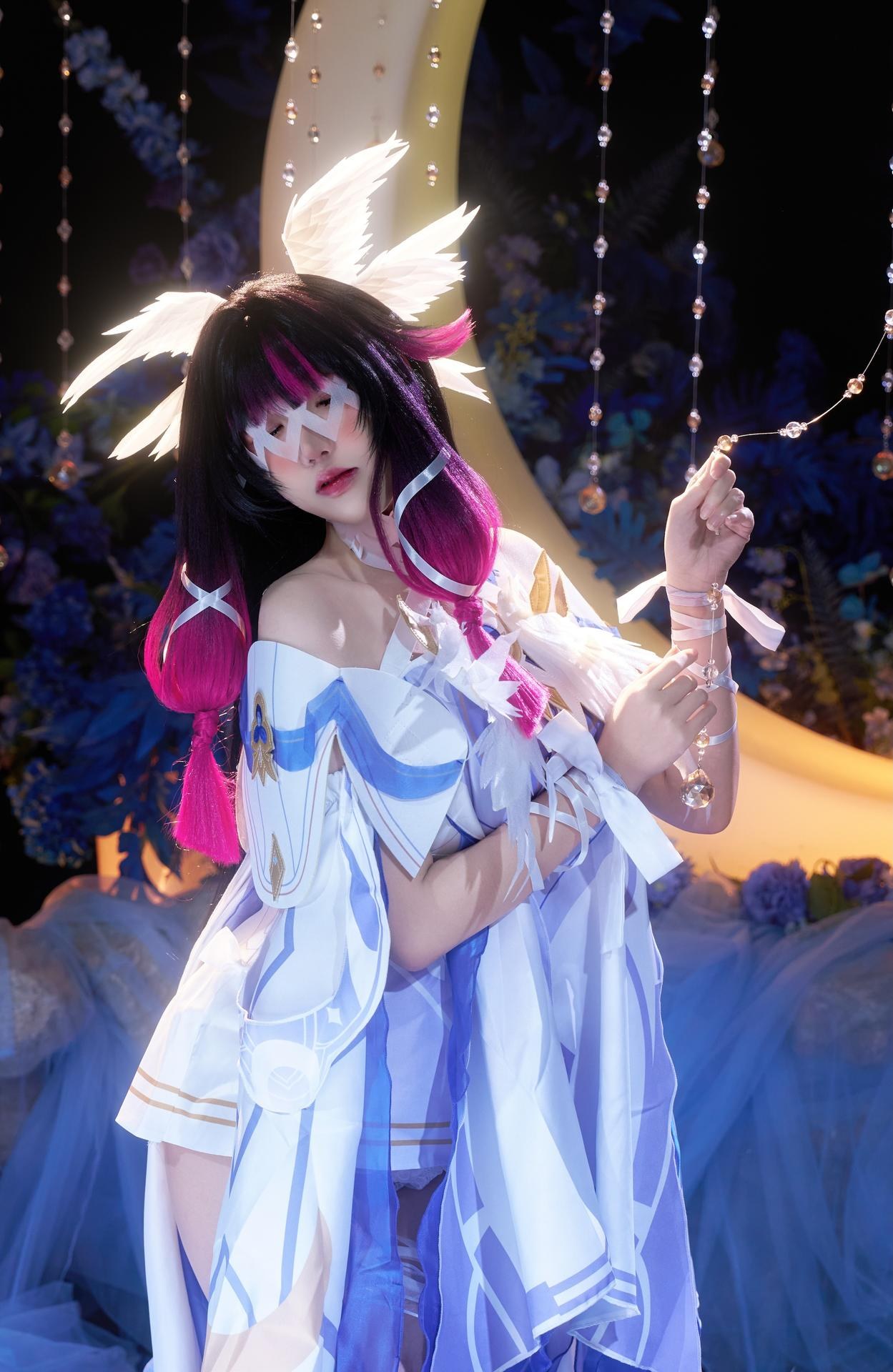 [cosplay] 阿薰kaOri - 原神 哥伦比娅：白发蕾丝礼装角色还原 148P63G