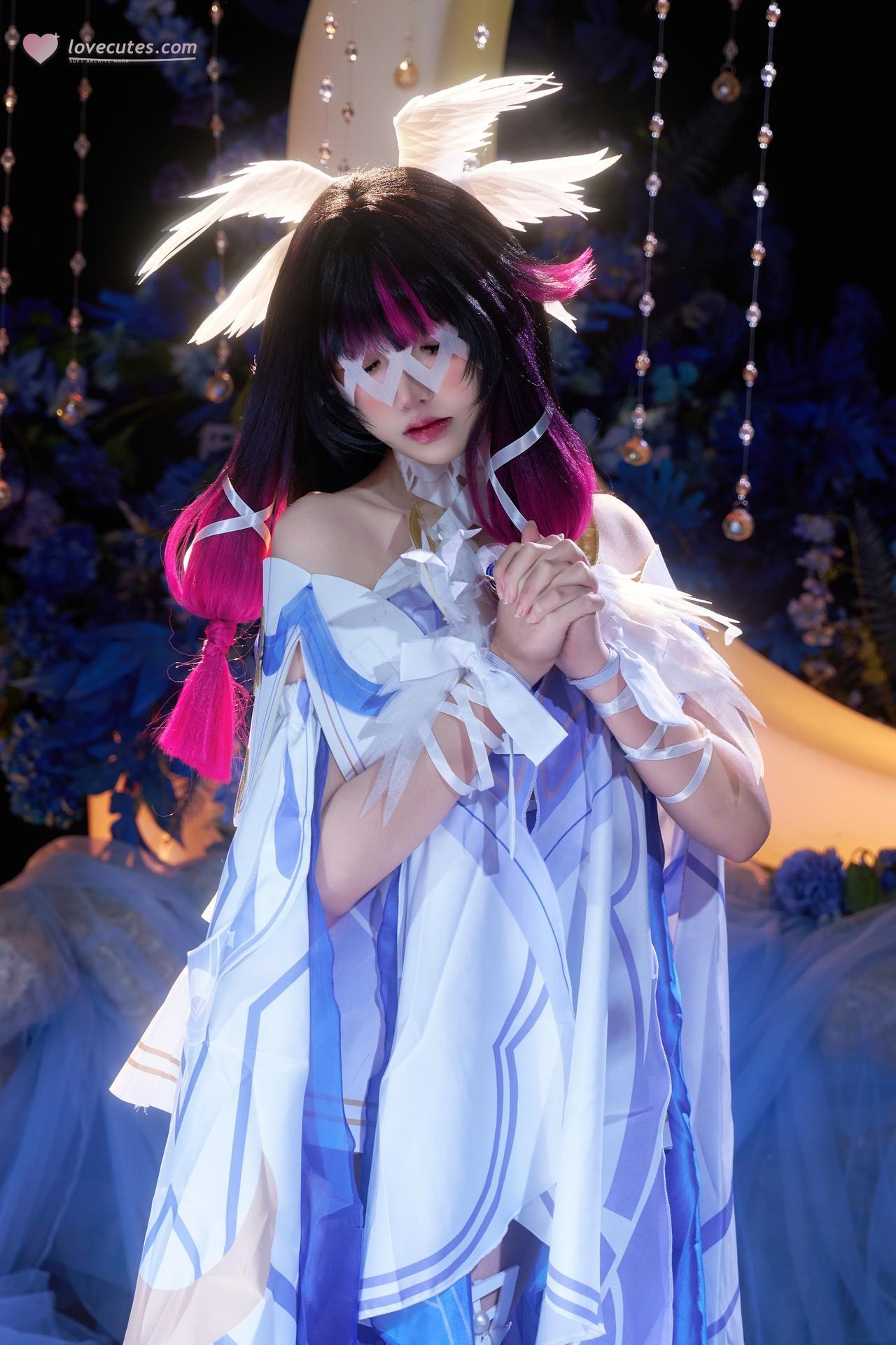[cosplay] 阿薰kaOri - 原神 哥伦比娅：白发蕾丝礼装角色还原 148P63G