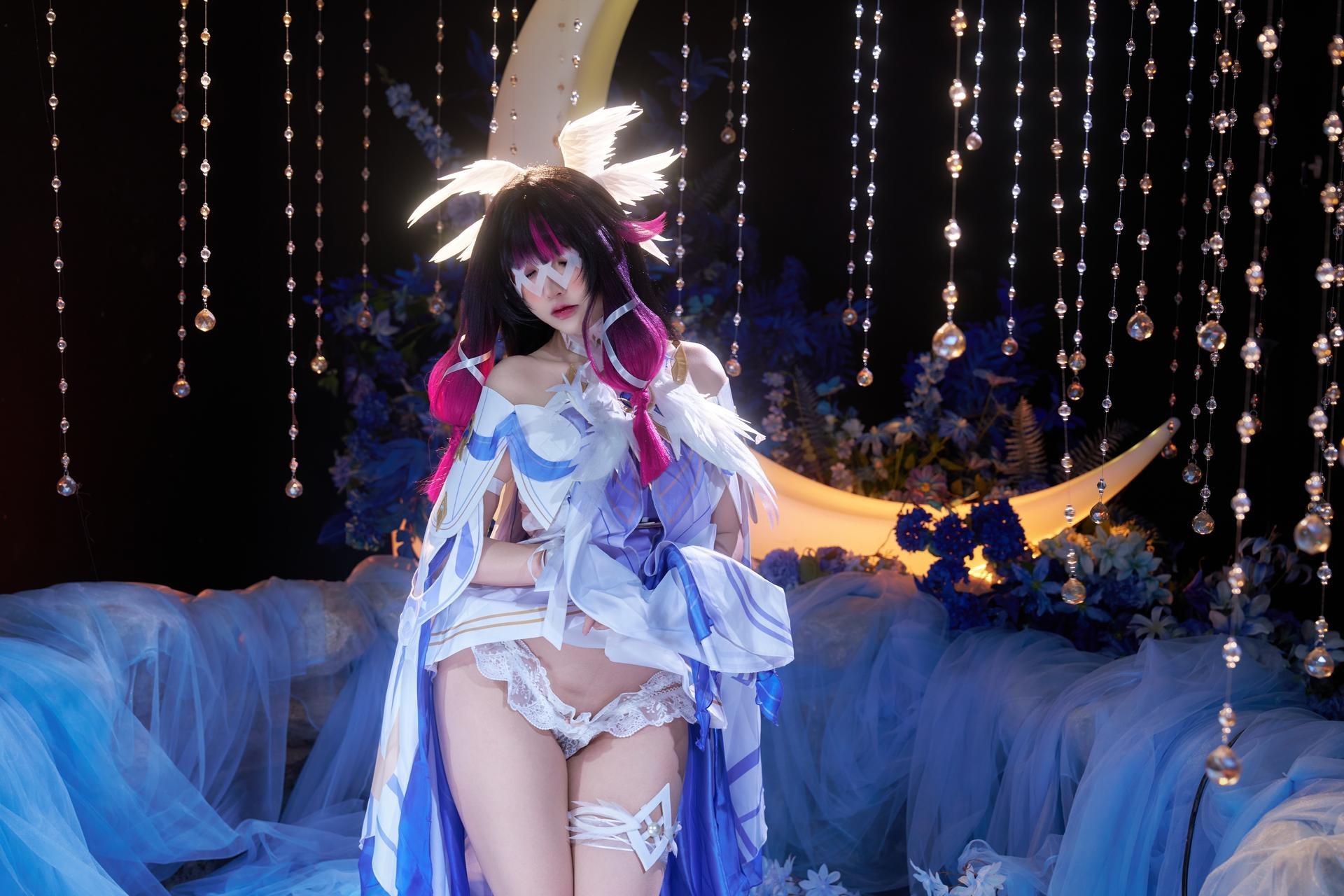 [cosplay] 阿薰kaOri - 原神 哥伦比娅：白发蕾丝礼装角色还原 148P63G