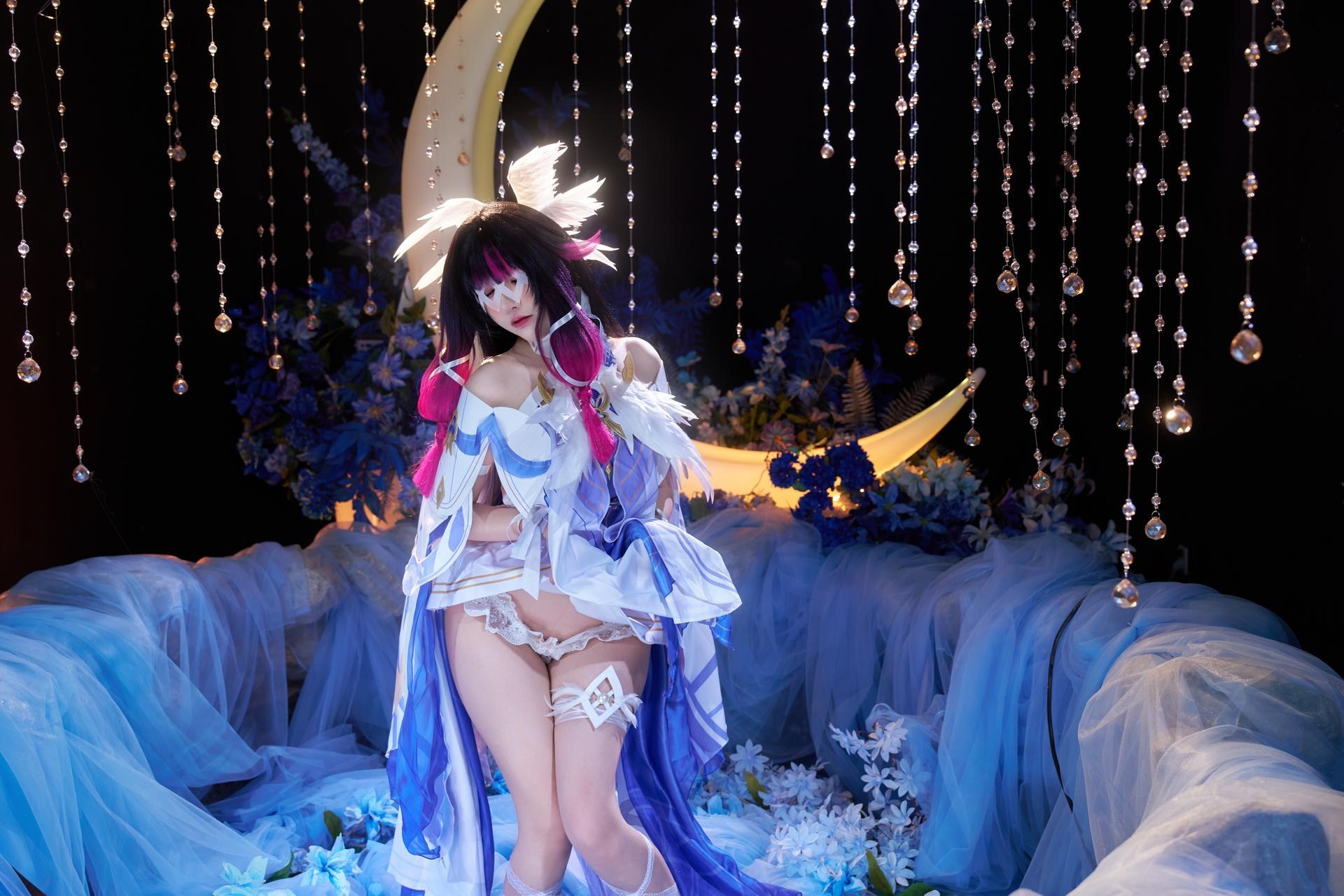 [cosplay] 阿薰kaOri - 原神 哥伦比娅：白发蕾丝礼装角色还原 148P63G
