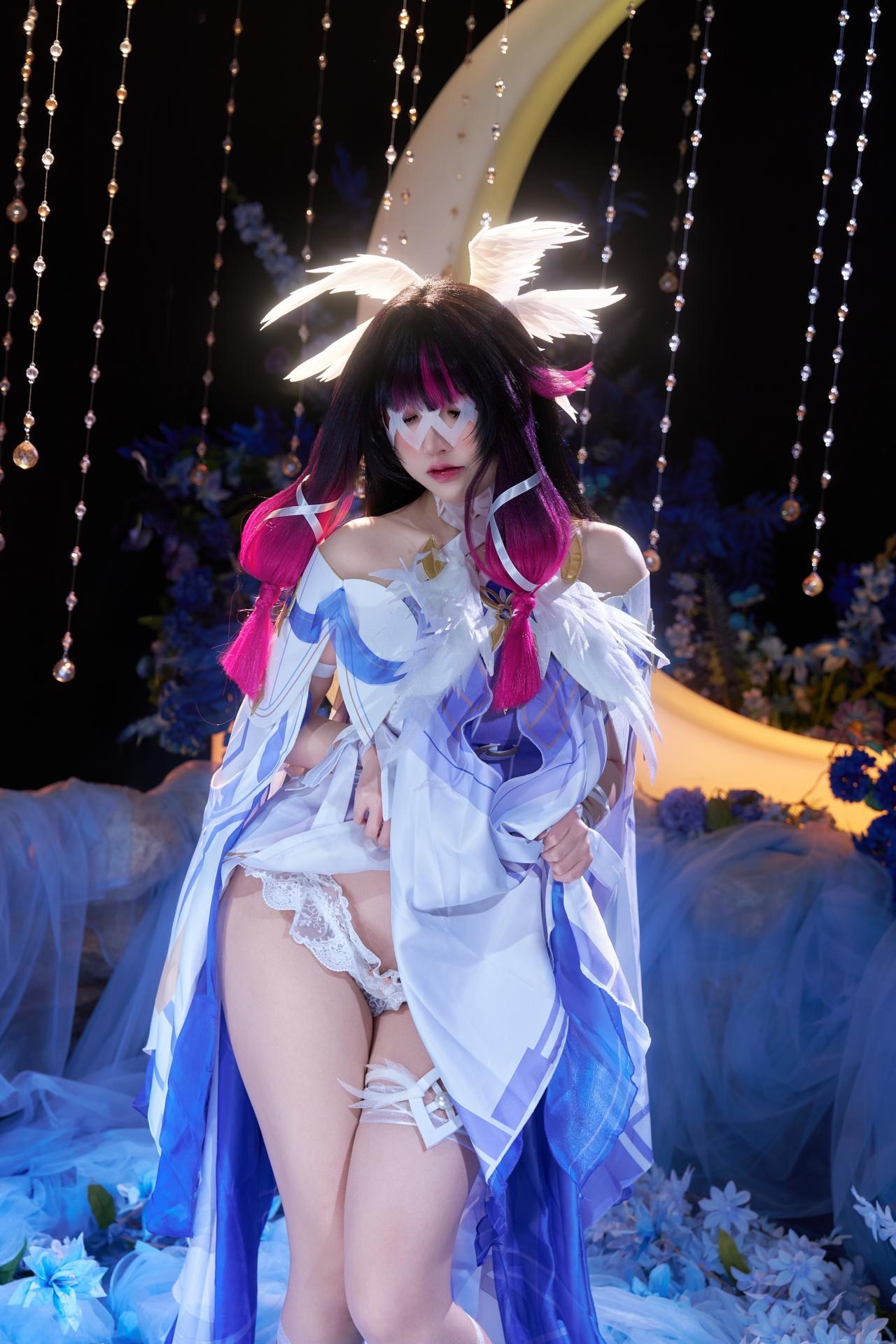 [cosplay] 阿薰kaOri - 原神 哥伦比娅：白发蕾丝礼装角色还原 148P63G
