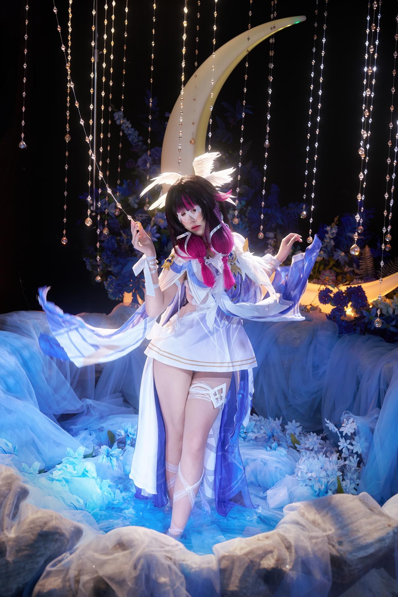 [cosplay] 阿薰kaOri - 原神 哥伦比娅：白发蕾丝礼装角色还原 148P63G