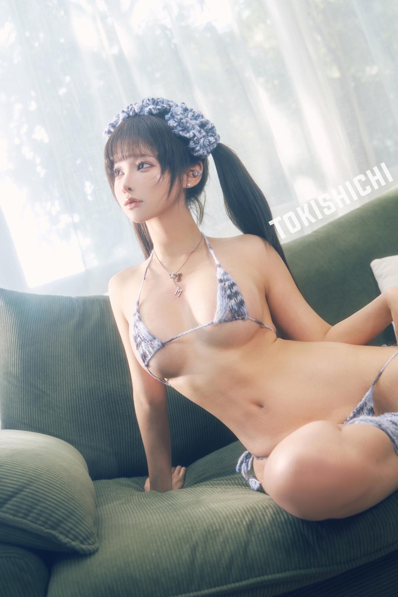 [私房] Chun Momo - NO.380 Hổ trắng bikini: bikini, chân dài quyến rũ 28P