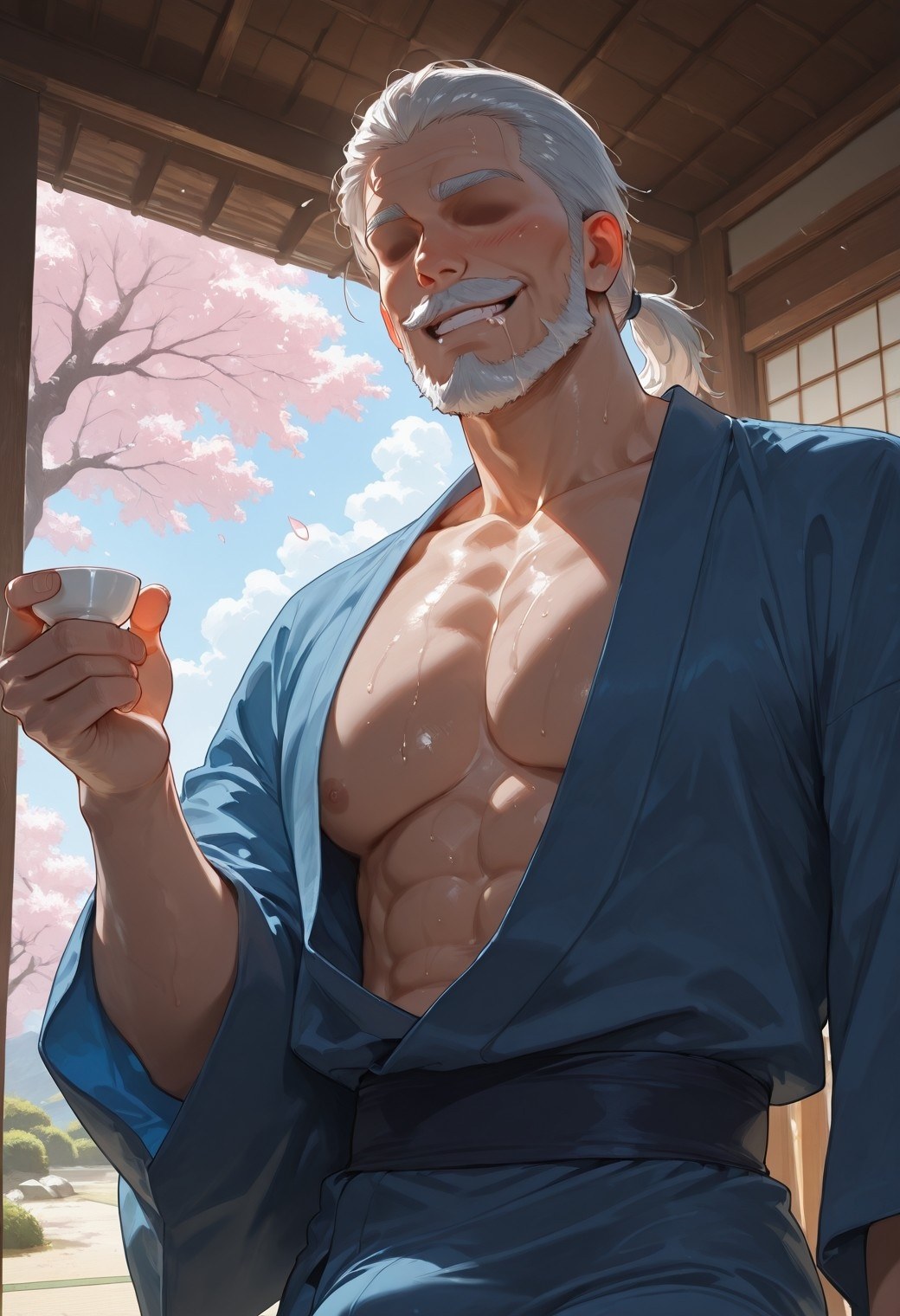AI Generated Anime Girl - 原神 雷电将军 NTR Vol.2：蕾丝内衣紧身衣 95P