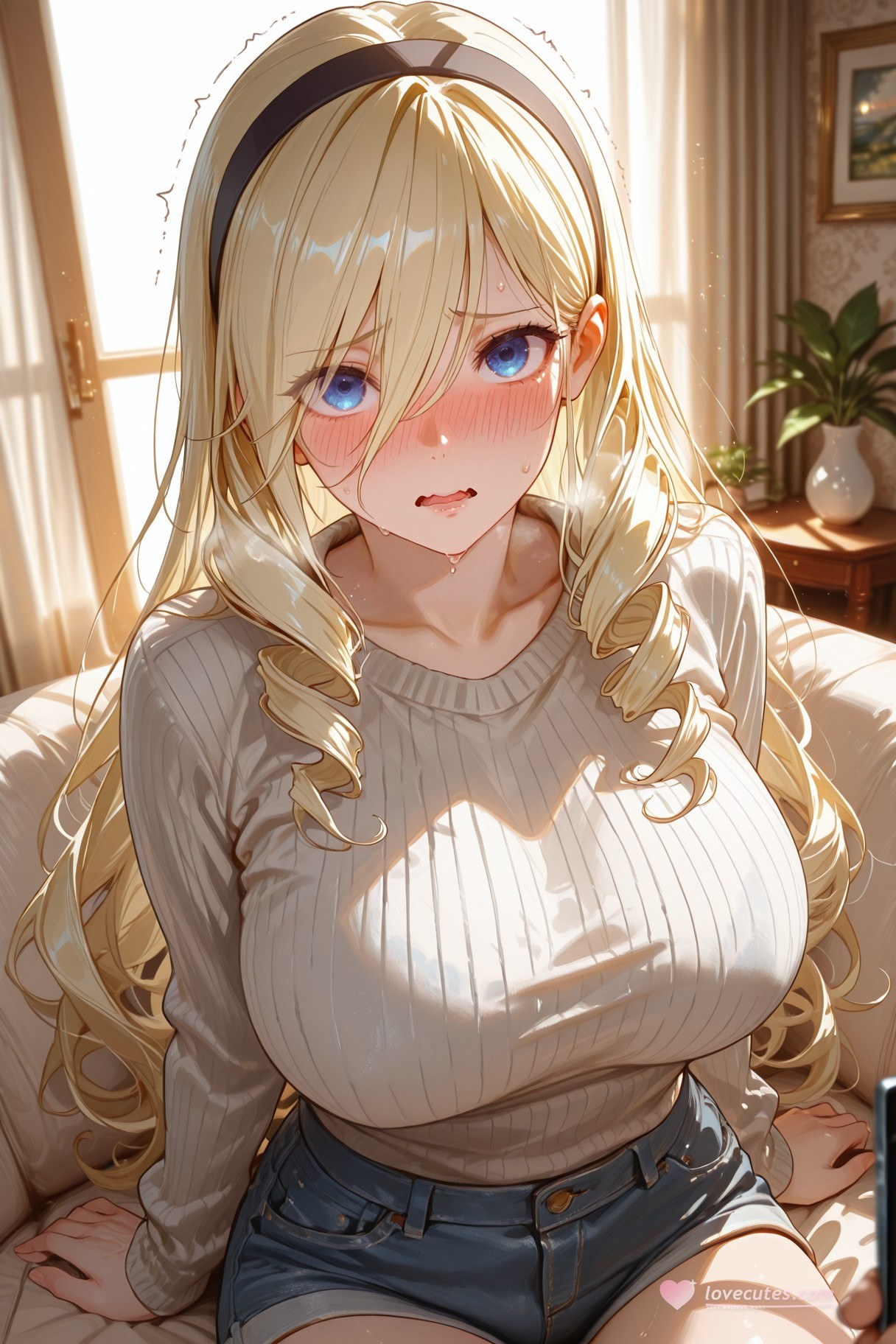 AI Generated Anime Girl - 塞莉亚 Vol.2：蕾丝内衣床拍露穴 400P