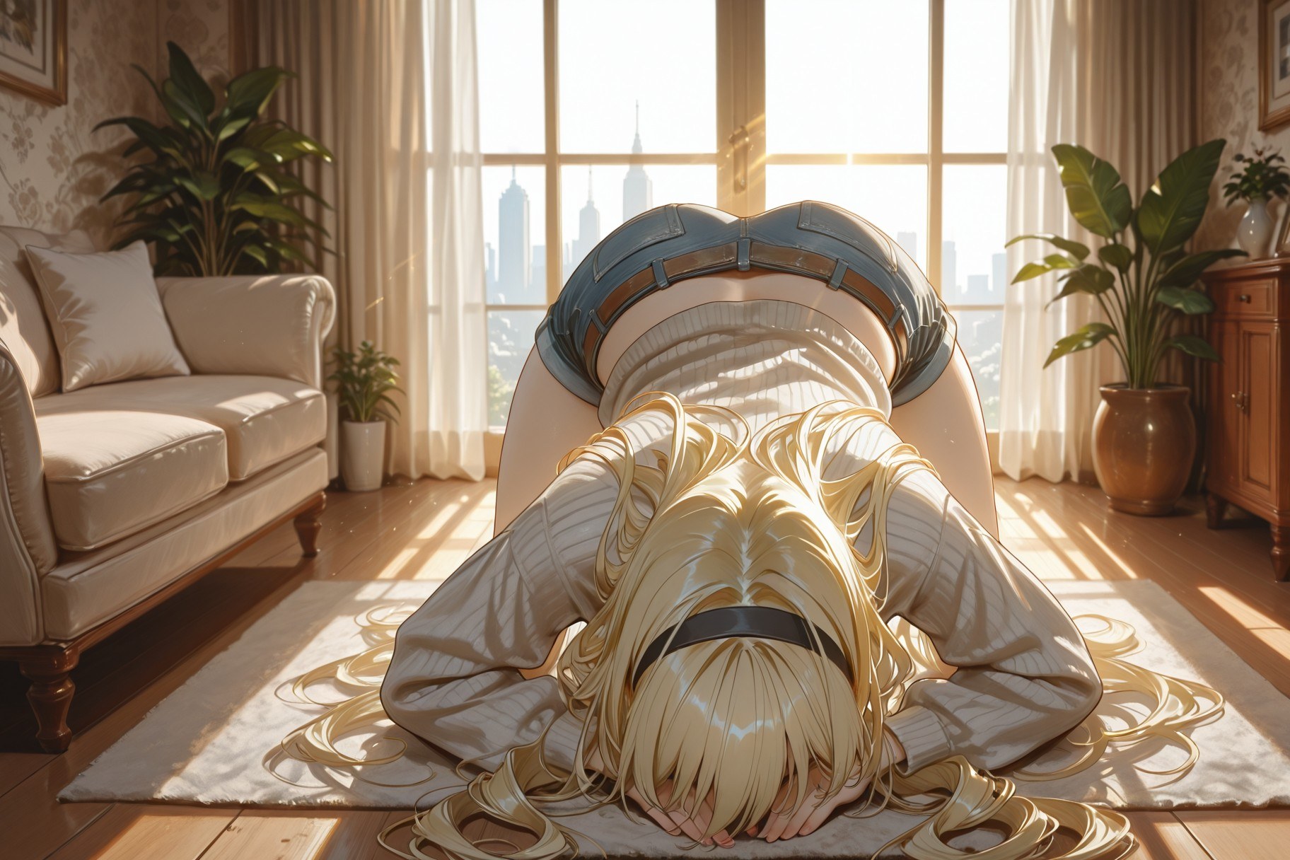 AI Generated Anime Girl - 塞莉亚 Vol.2：蕾丝内衣床拍露穴 400P