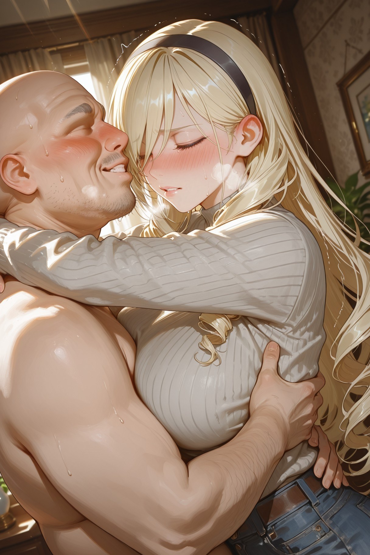 AI Generated Anime Girl - 塞莉亚 Vol.2：蕾丝内衣床拍露穴 400P