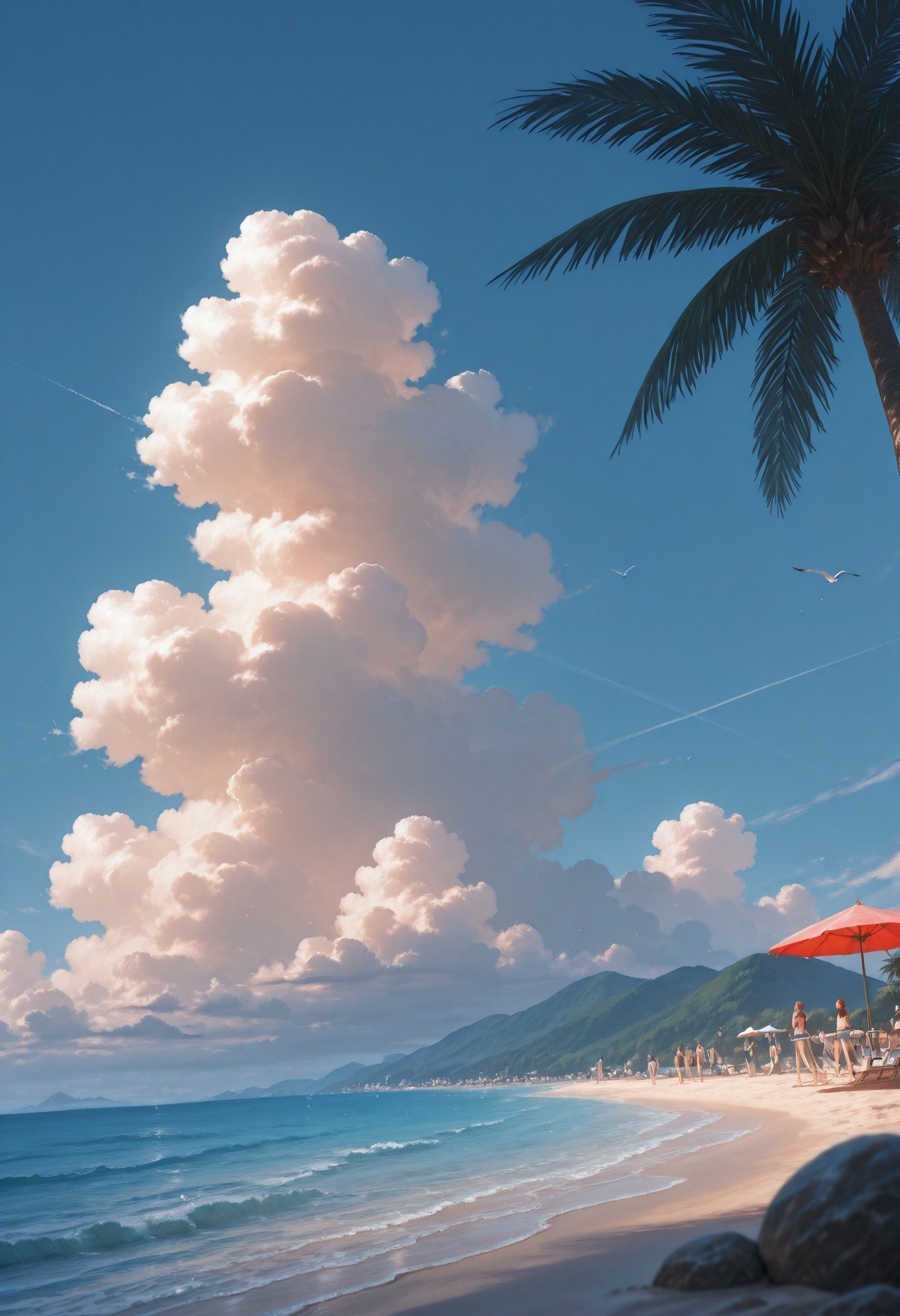 AI Generated Anime Girl - 女神异闻录5 新岛真：ชุดว่ายน้ำเปียกเห็นสัดส่วน 290P