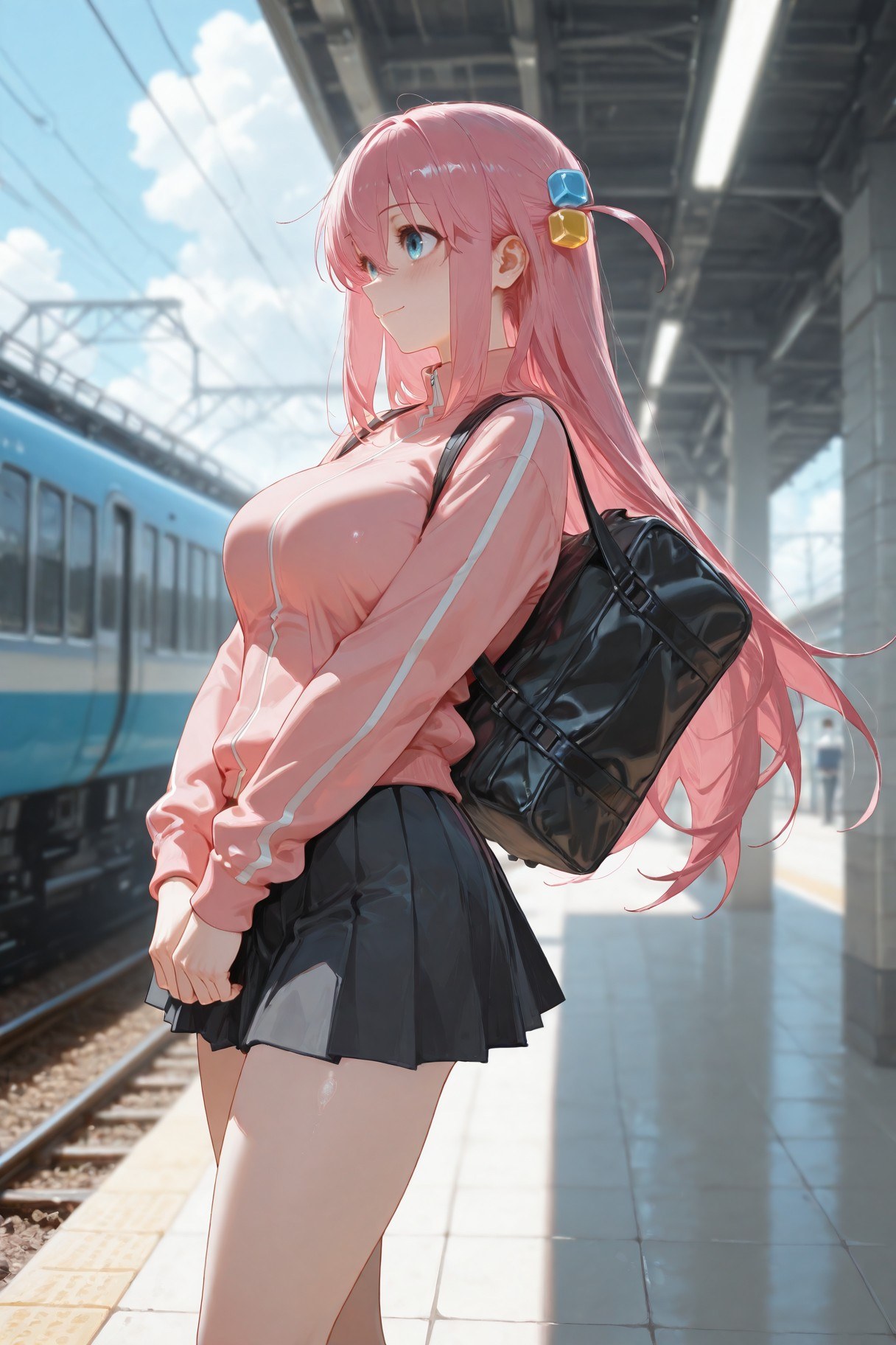 AI Generated Anime Girl - 孤独摇滚 后藤一里：蕾丝内衣床拍露点 574P