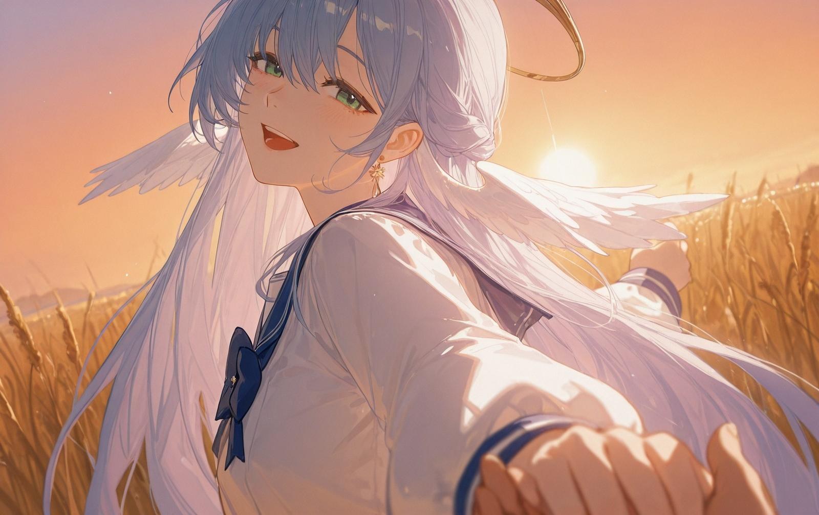 AI Generated Anime Girl - 崩坏：星穹铁道 知更鸟：学生装湿身露穴 186P
