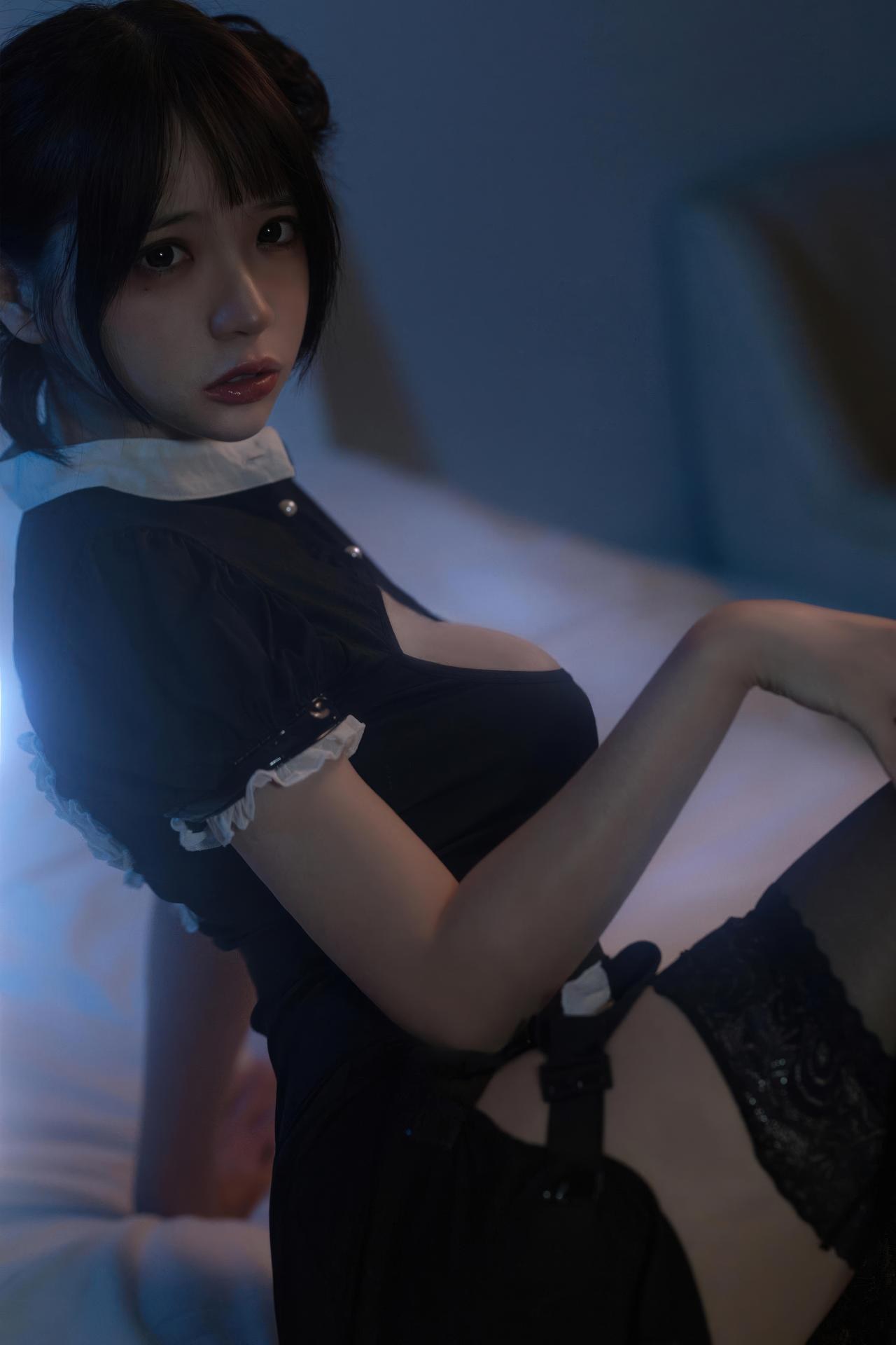 [Photos] Fengmao SS - Black Nurse: Uniform-Themed Indoor Photo Set 40P