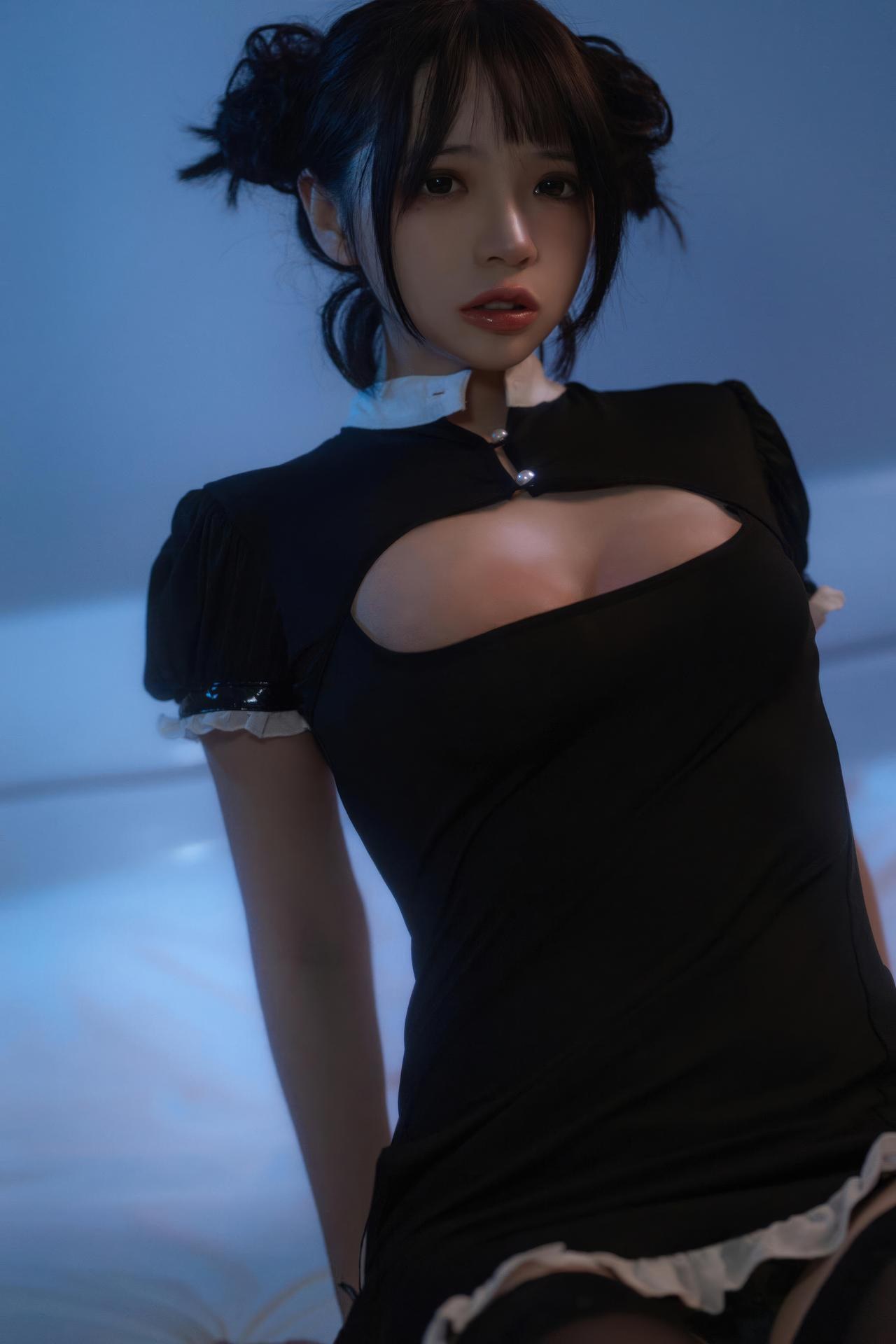 [Photos] Fengmao SS - Black Nurse: Uniform-Themed Indoor Photo Set 40P