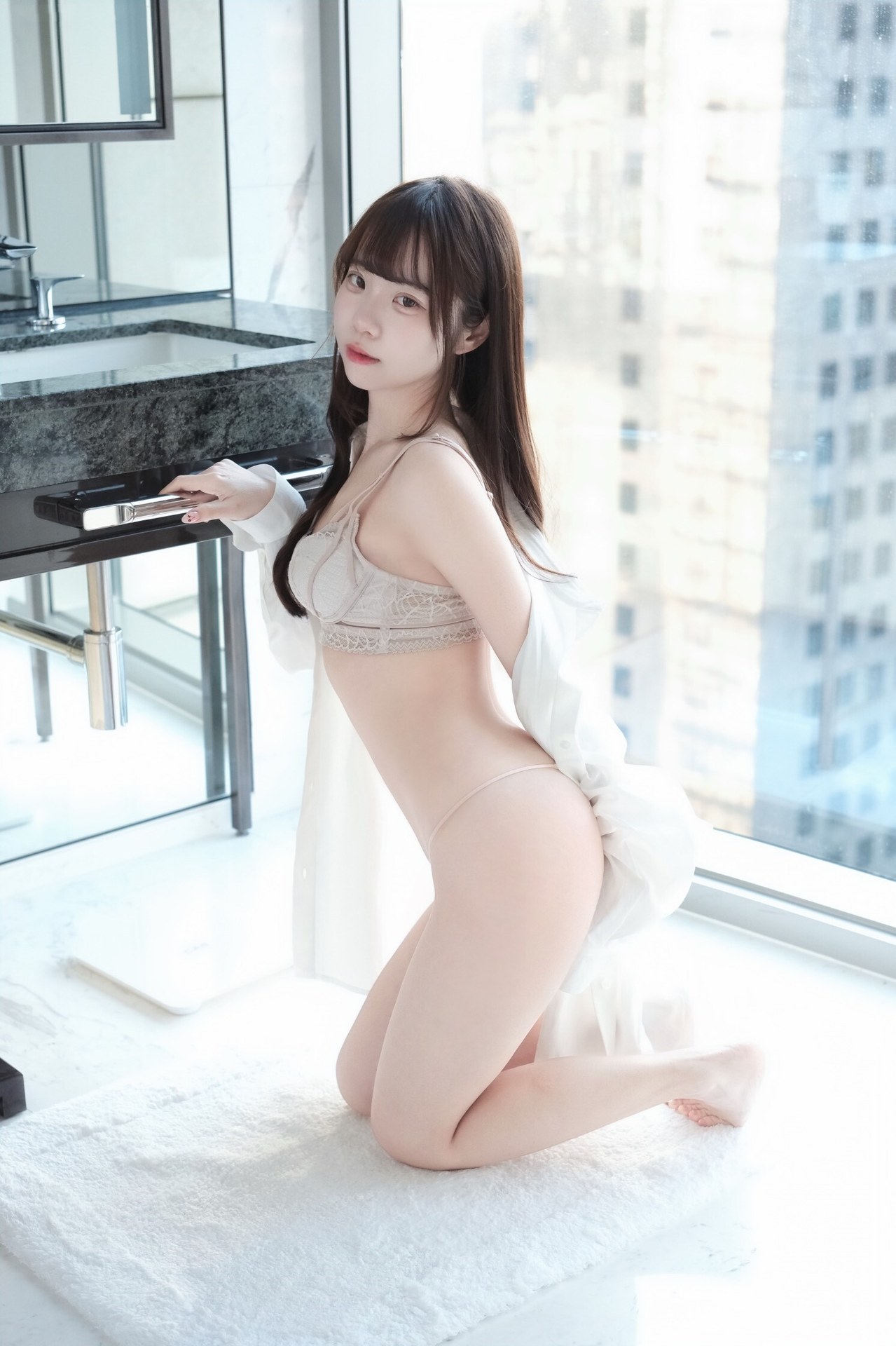 [私房] 可可小白兔 - 清纯邻居女孩的秘密：窗边居家主题写真 63P