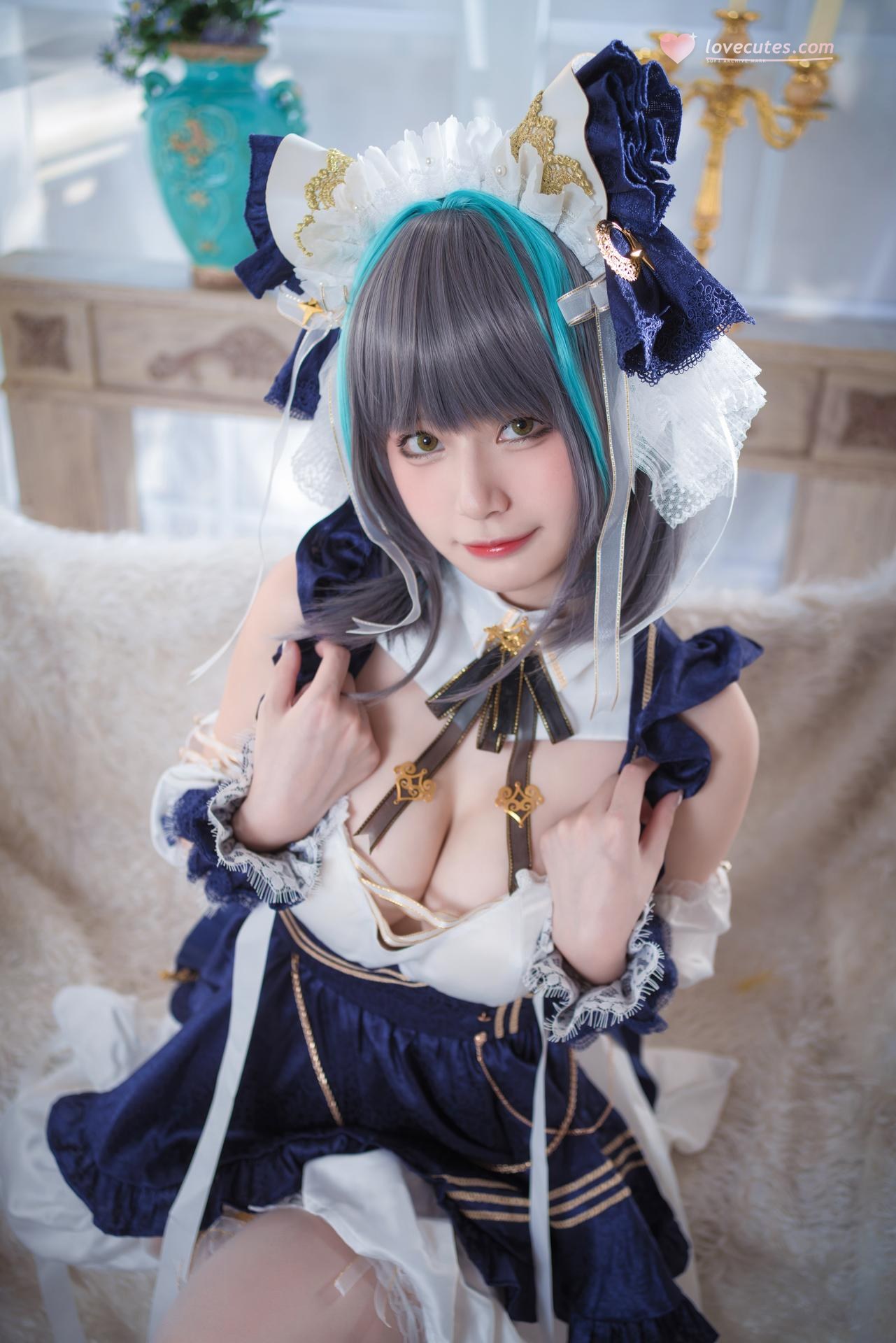 [cosplay] 猫大人 - 碧蓝航线 柴郡：女仆风角色写真 24P