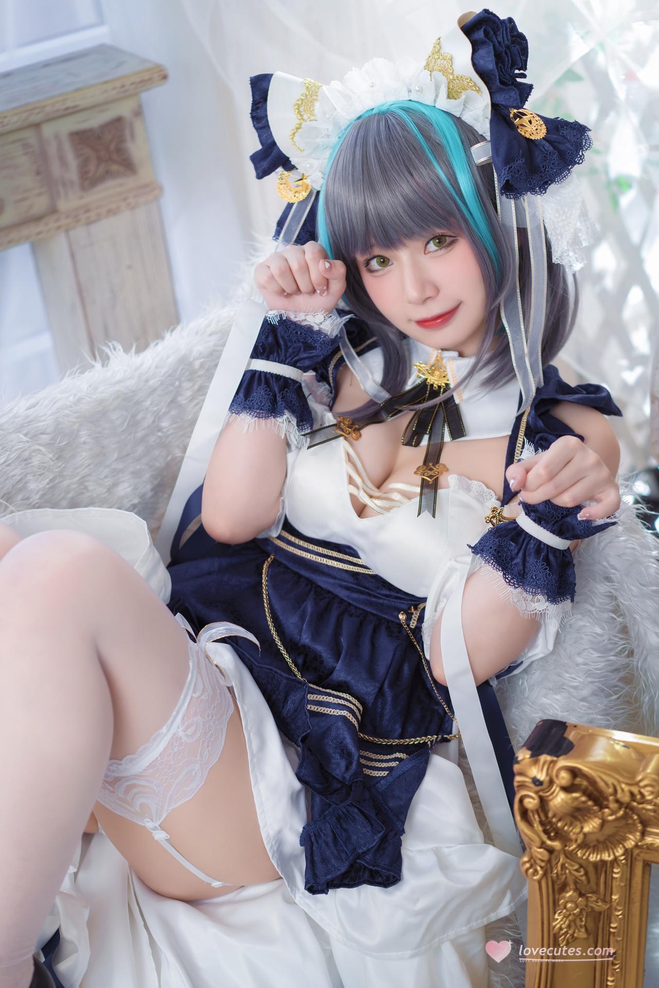 [cosplay] 猫大人 - 碧蓝航线 柴郡：女仆风角色写真 24P