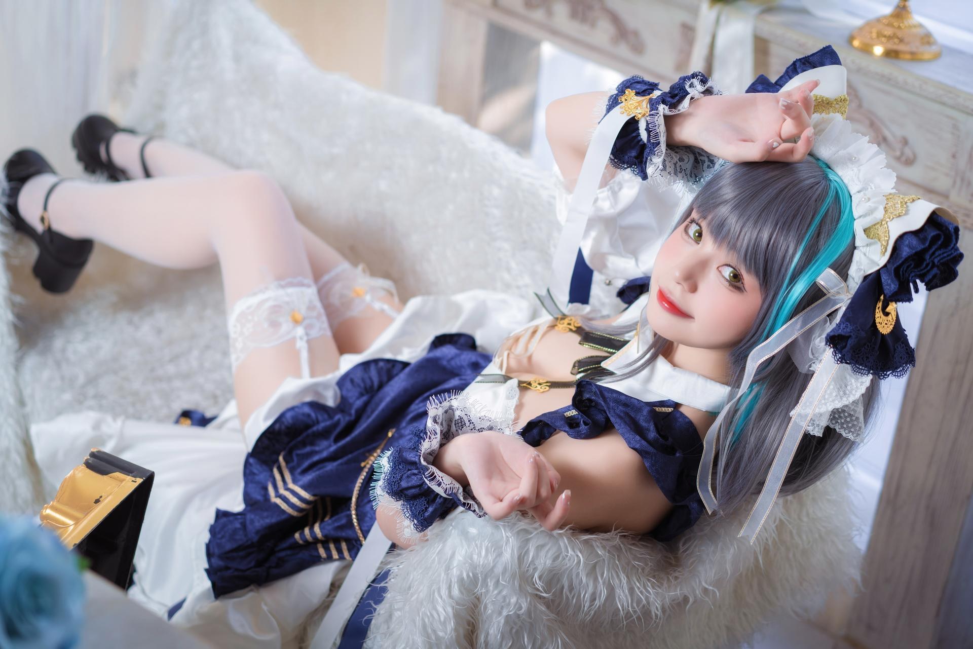 [cosplay] 猫大人 - 碧蓝航线 柴郡：女仆风角色写真 24P