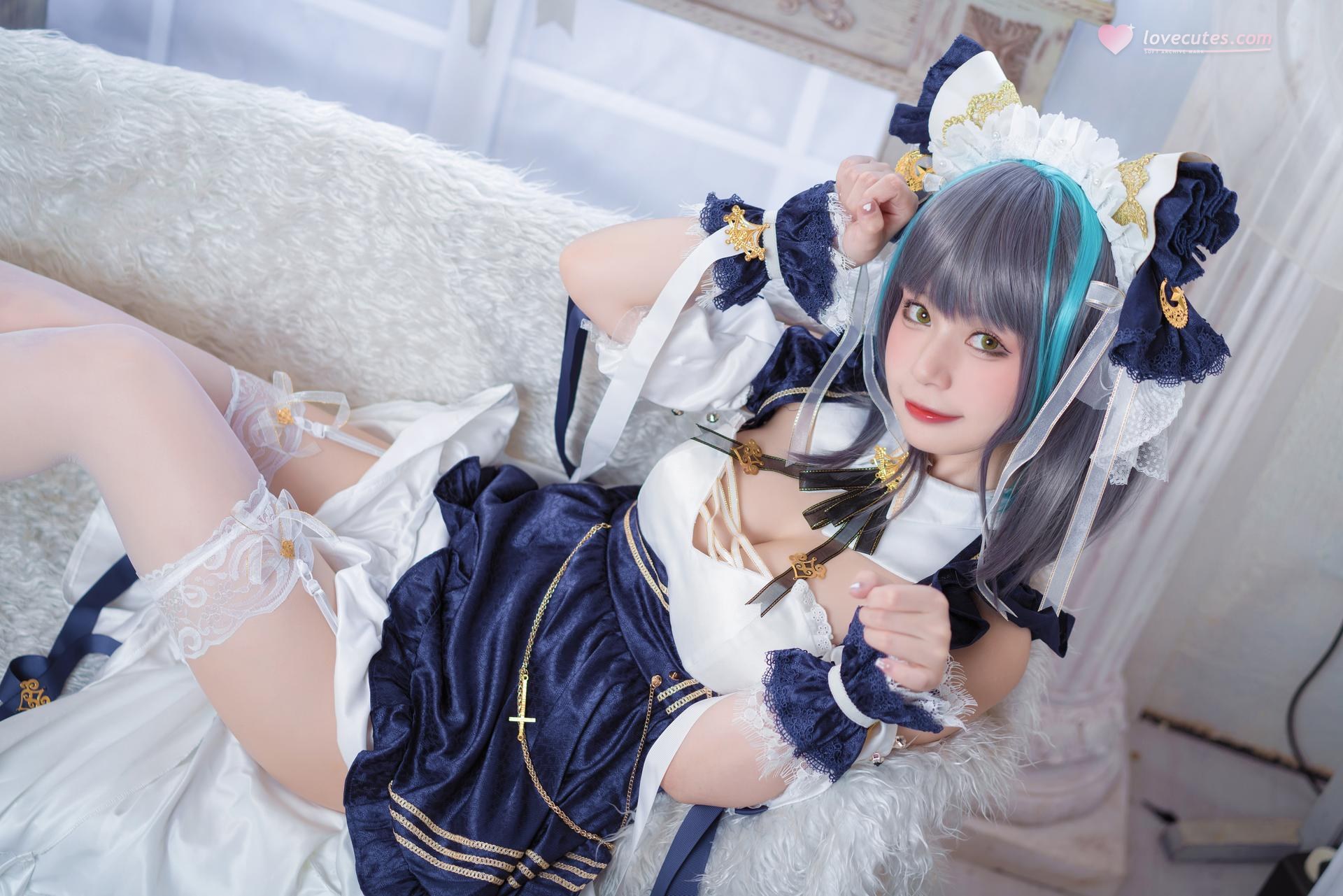 [cosplay] 猫大人 - 碧蓝航线 柴郡：女仆风角色写真 24P