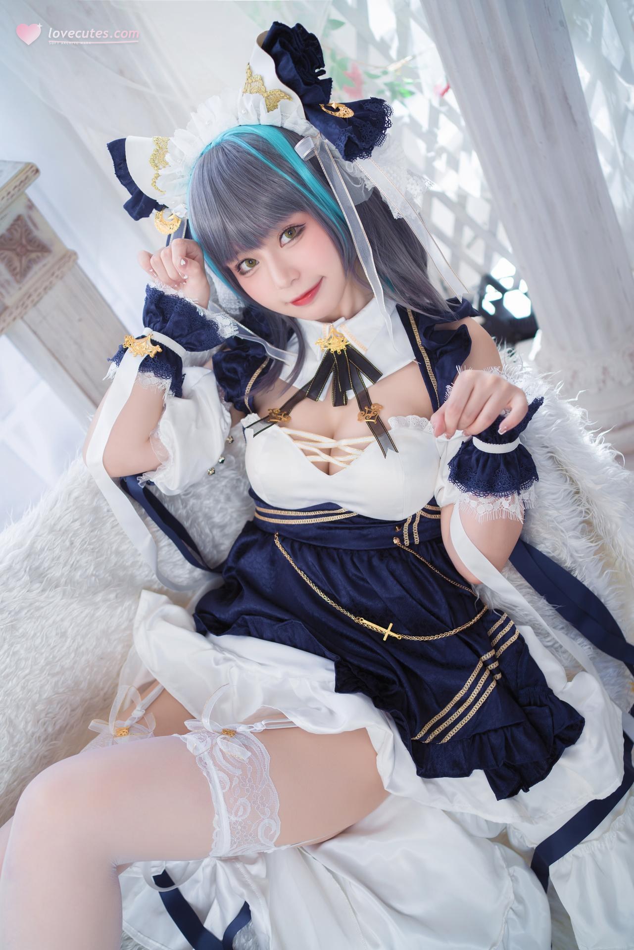 [cosplay] 猫大人 - 碧蓝航线 柴郡：女仆风角色写真 24P