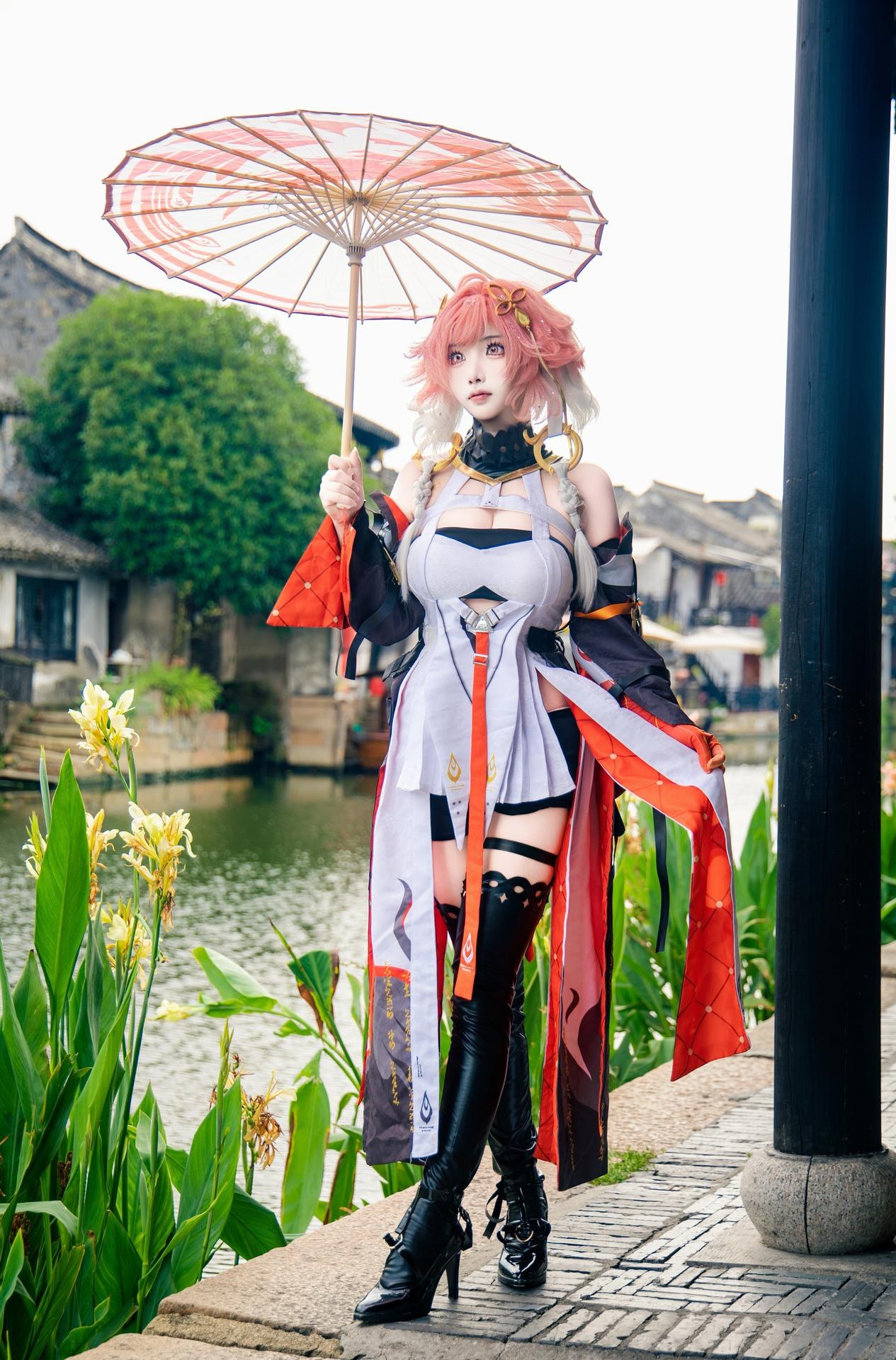 [cosplay] 香草奶喵 - 鸣潮 长离: 原皮 ngoại cảnh ảnh nhân vật 25P