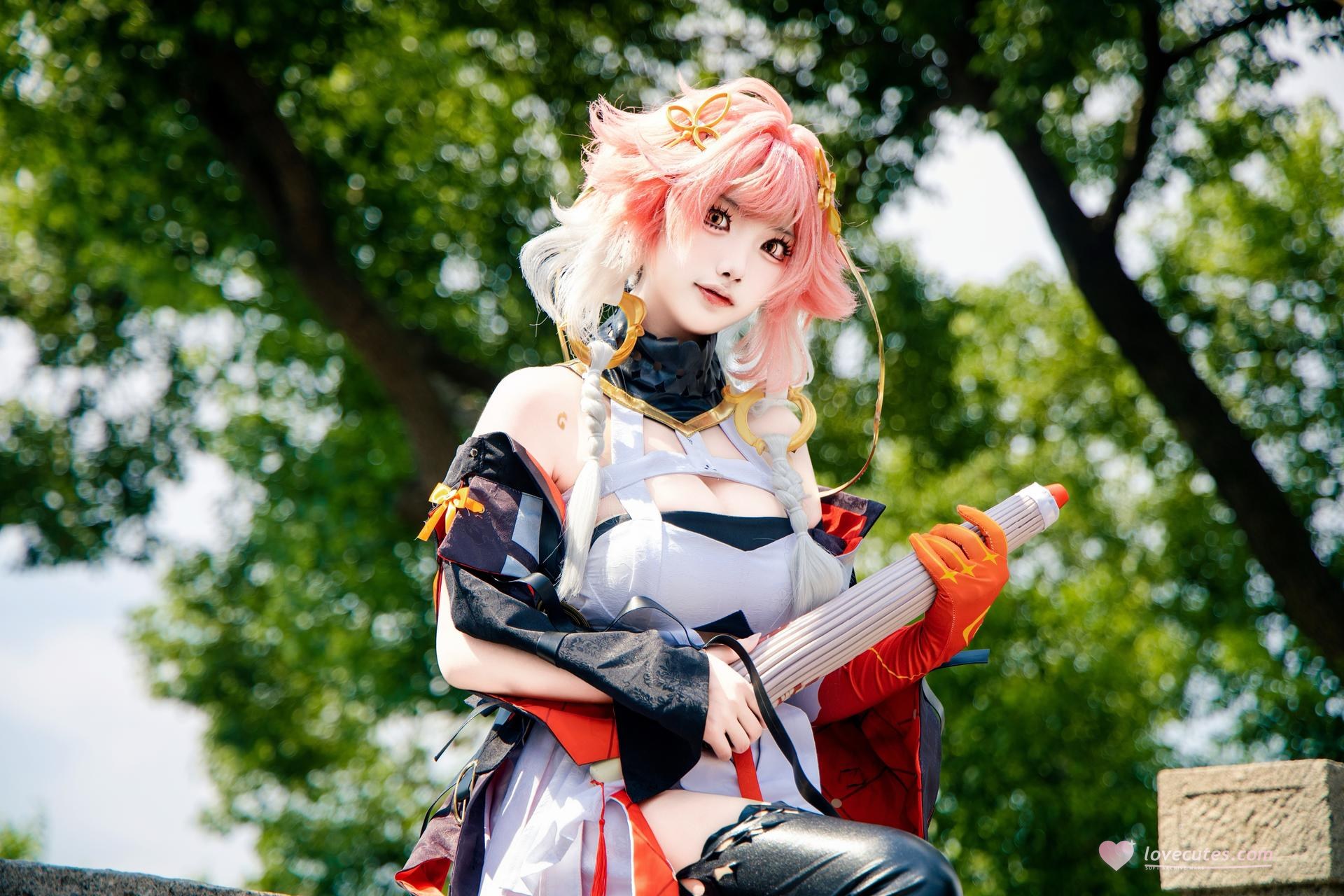 [cosplay] 香草奶喵 - 鸣潮 长离: 原皮 ngoại cảnh ảnh nhân vật 25P