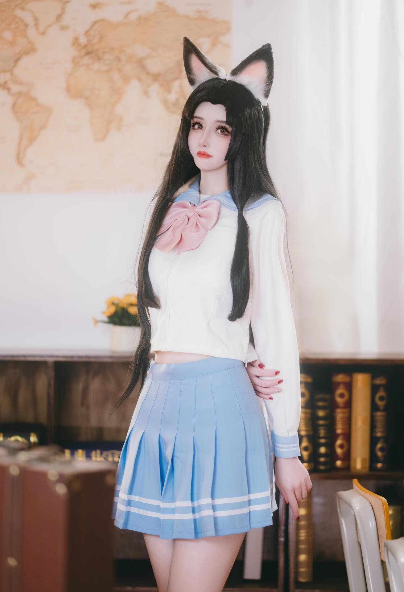 [cosplay] 鹿八岁 - 原神 胡桃：教室主题角色写真 66P1V