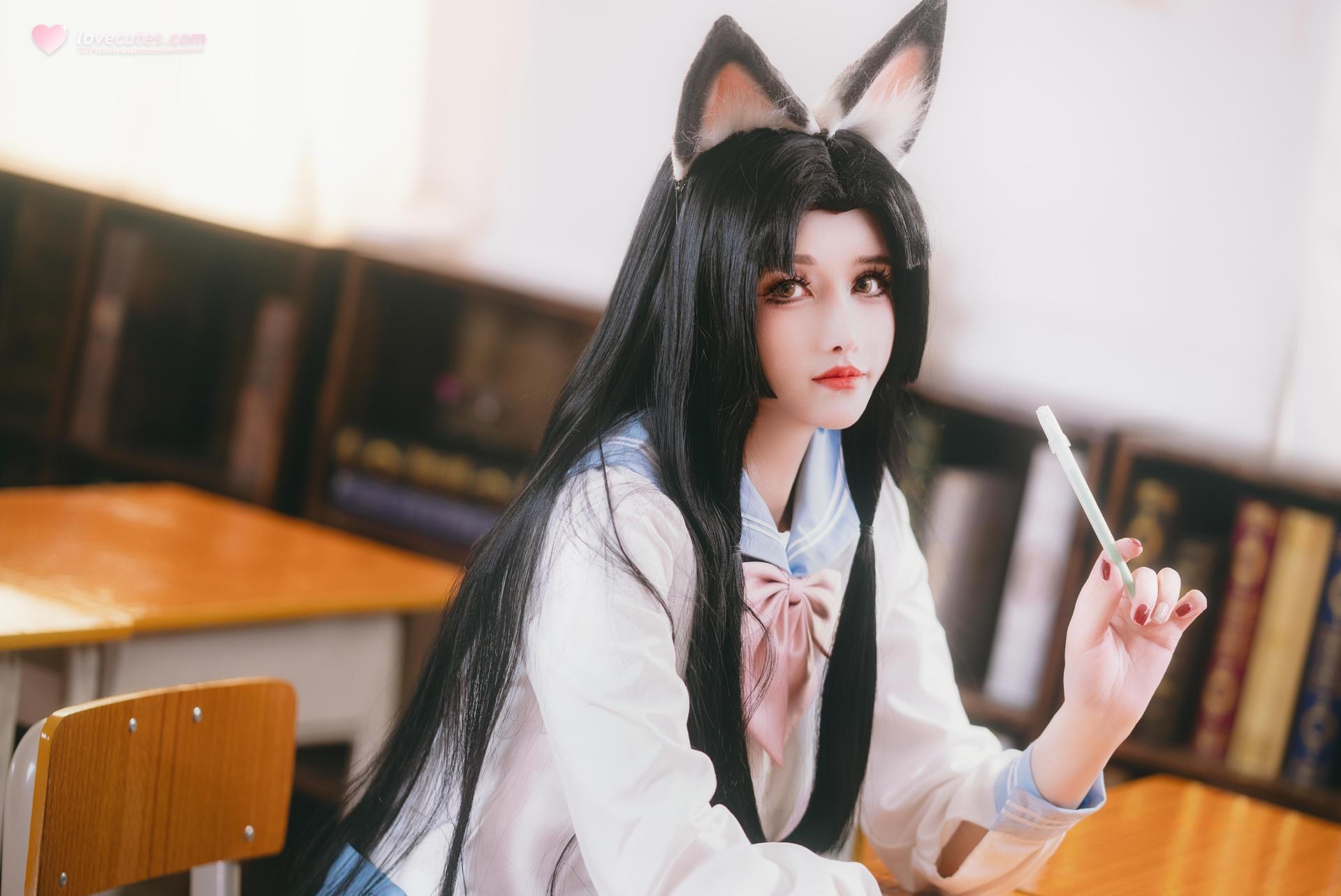 [cosplay] 鹿八岁 - 原神 胡桃：教室主题角色写真 66P1V
