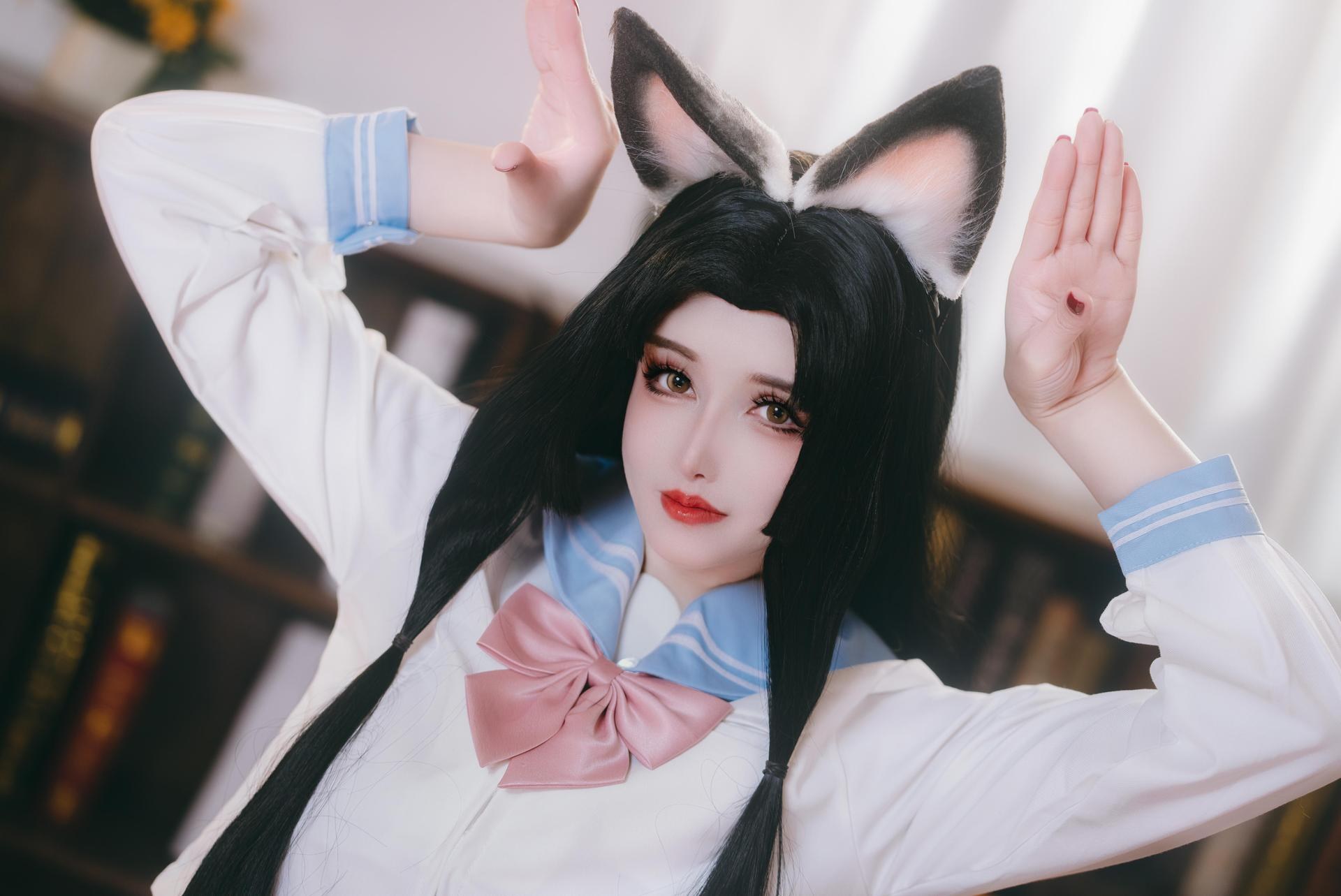 [cosplay] 鹿八岁 - 原神 胡桃：教室主题角色写真 66P1V