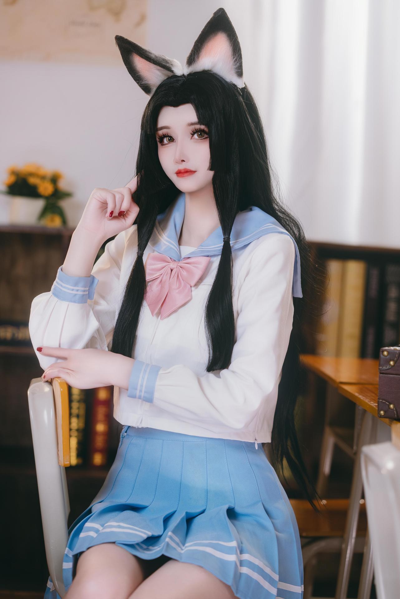 [cosplay] 鹿八岁 - 原神 胡桃：教室主题角色写真 66P1V