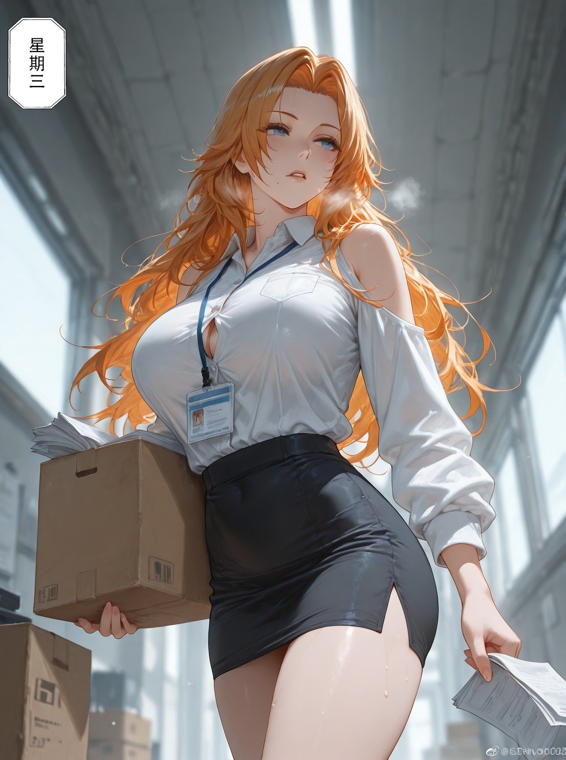 AI Generated Anime Girl - 死神 松本乱菊：蕾丝内衣紧身衣床拍湿身露穴 132P